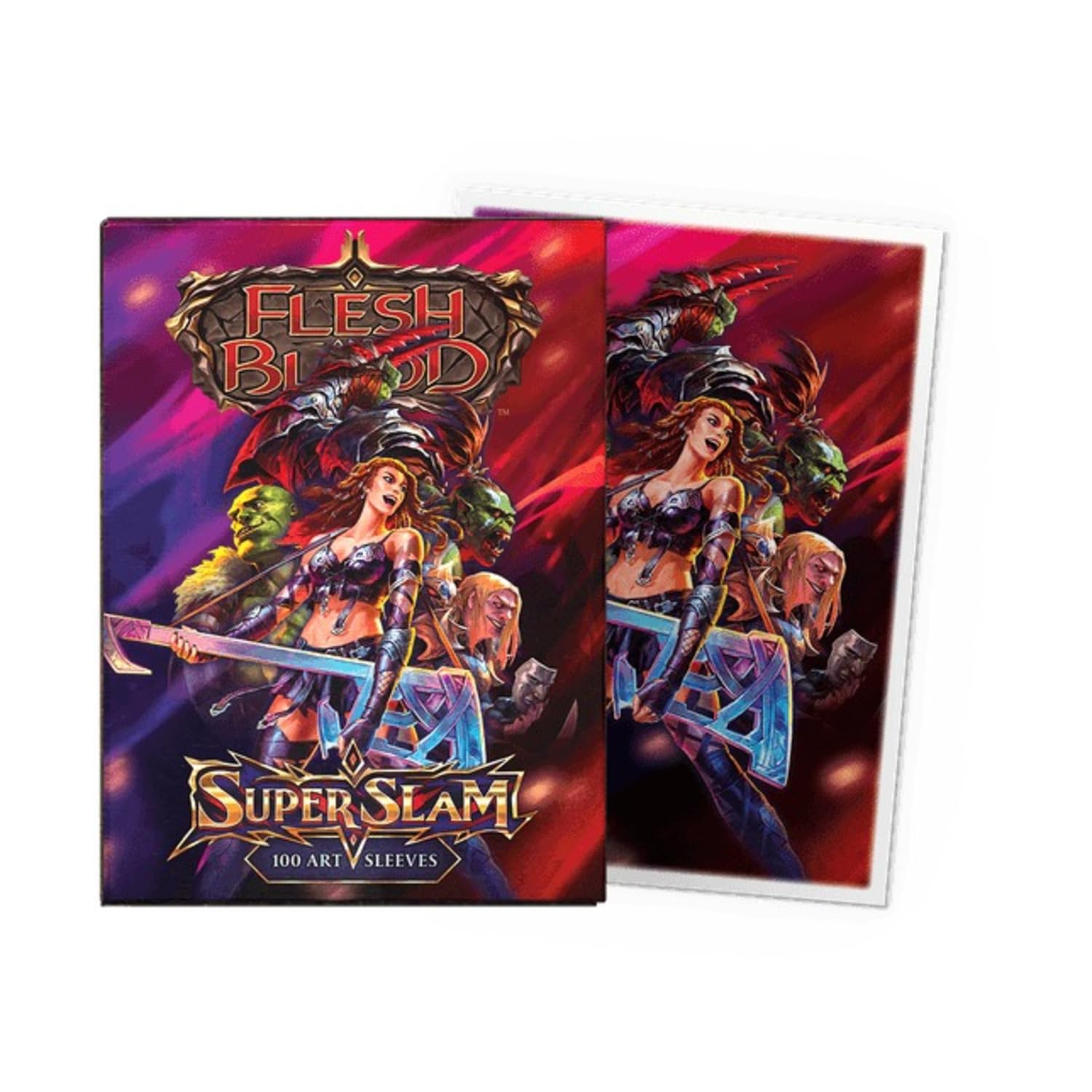 Dragon Shield | Matte Art Sleeves | Super Slam | 100 CT - Smooth & Tough Premium TCG Sleeves | Compatible with Pokemon, Flesh & Blood, One Piece & Magic The Gathering