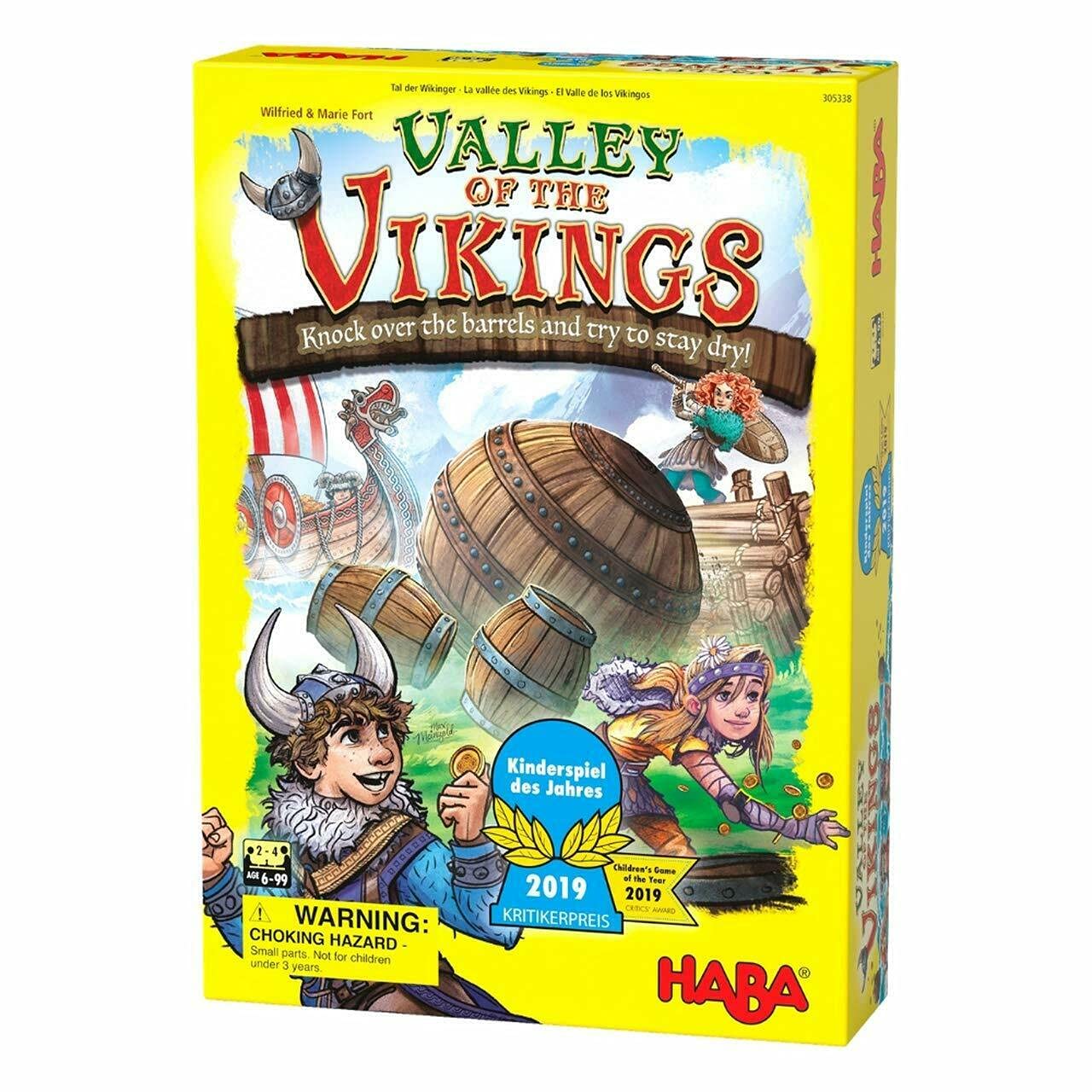 HABA Valley of The Vikings: Fun Kids Board Games, Action-Packed Barrel Bowling Adventure Games for Ages 6+, 2019 Children's Game of The Year Winner, Made in Germany