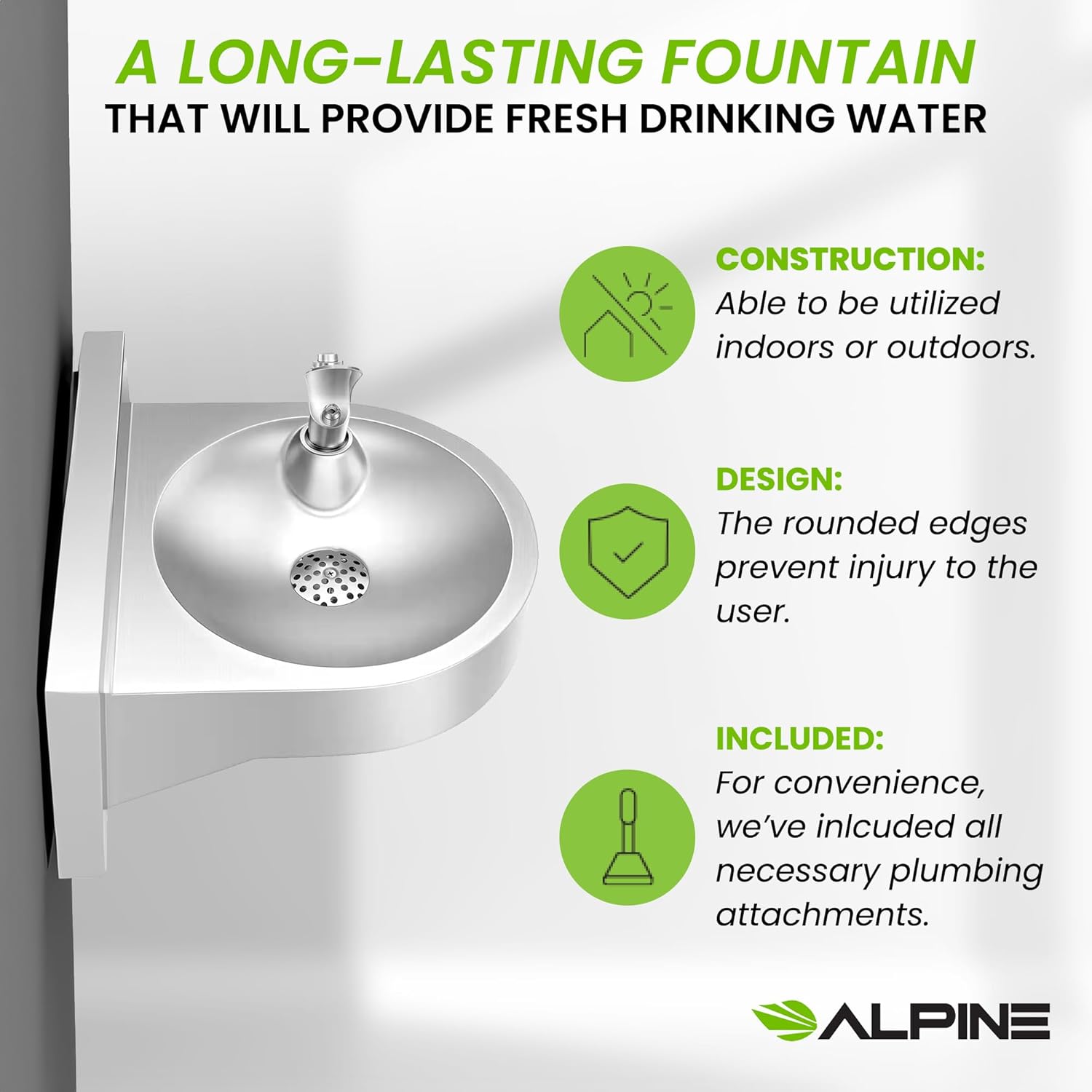 Wall Mounted Indoor/Outdoor Water Fountain
