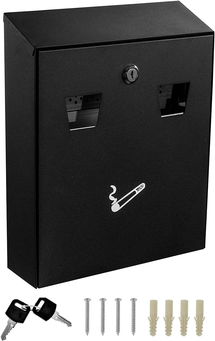 Alpine Industries All-In-One Wall Mounted Cigarette Disposal Station
