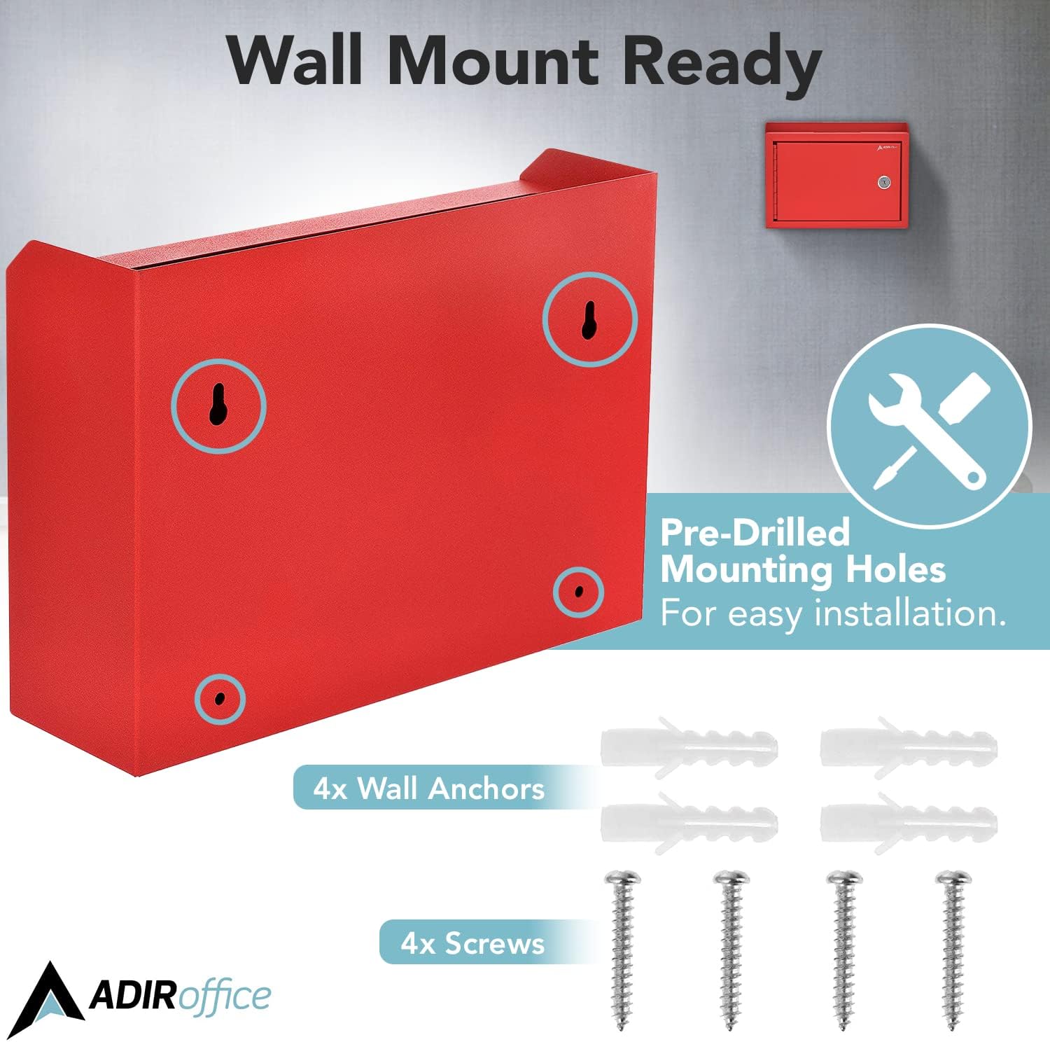 Wall Mountable Medium Size Steel Multi-Purpose Suggestion Drop Box