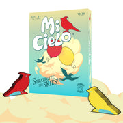 Scrungo Games Mi Cielo – Strategy Card Game for 2–6 Players | Fun Bird-Adventure Gameplay with Figurines | Includes 28 Cards & Rulebook | Family Friendly Gift