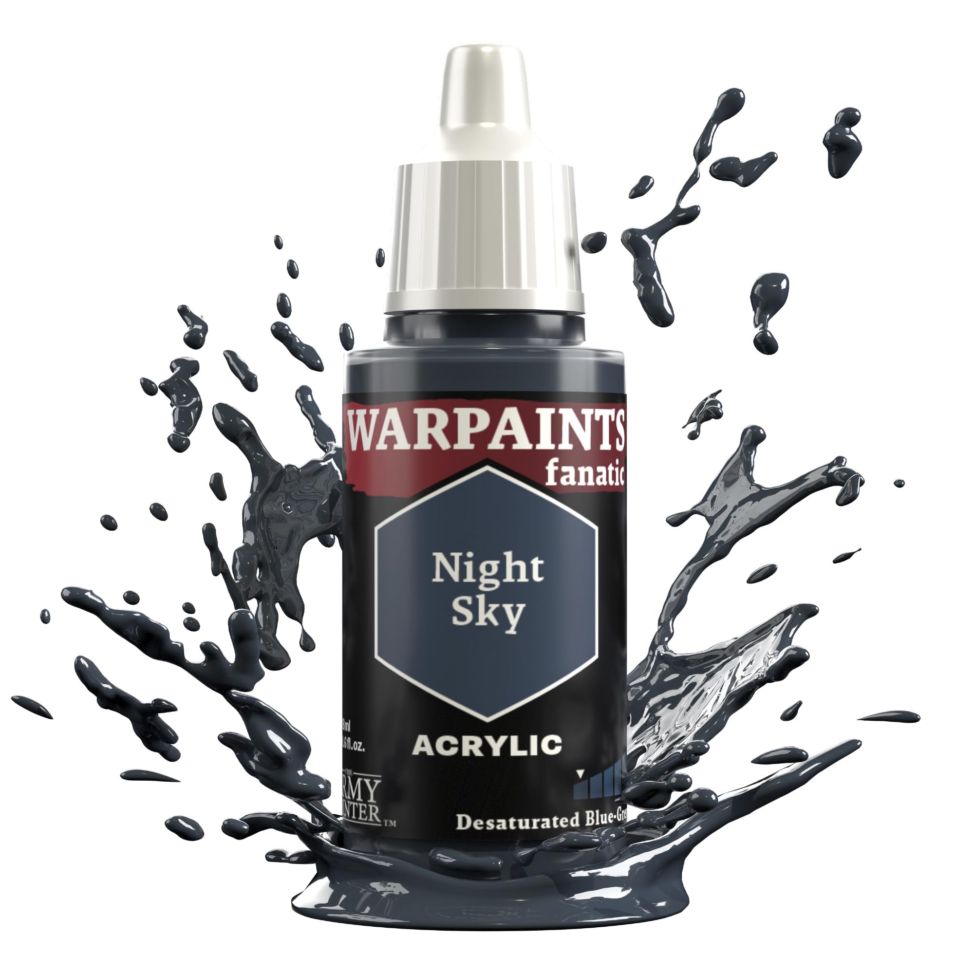 The Army Painter Blue Warpaints Fanatic 18ml Acrylic Paints (Night Sky)