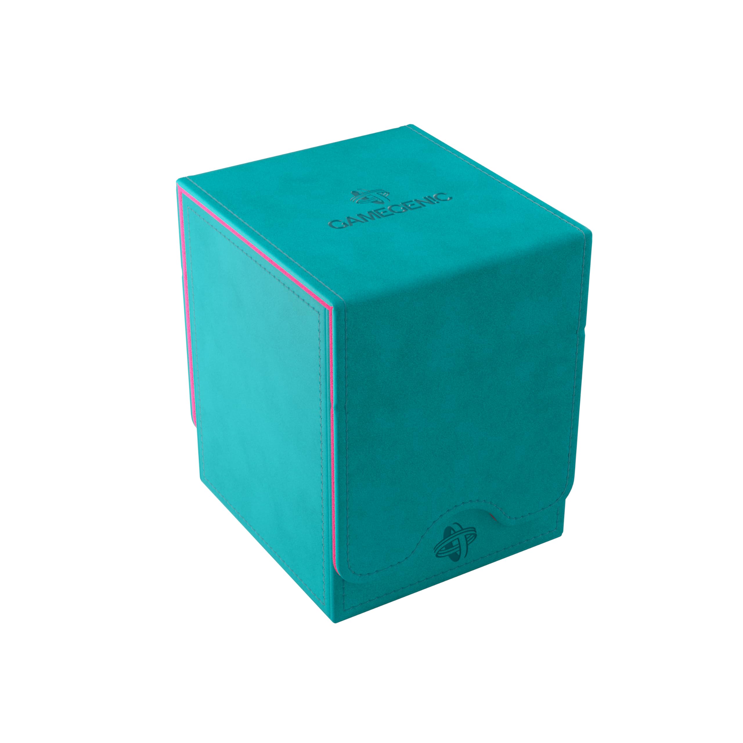 Gamegenic Squire Plus 100+ XL Convertible - Premium Storage, Holds 100+ Cards and Includes Detachable Slide Card Case, Teal/Pink Color, Made