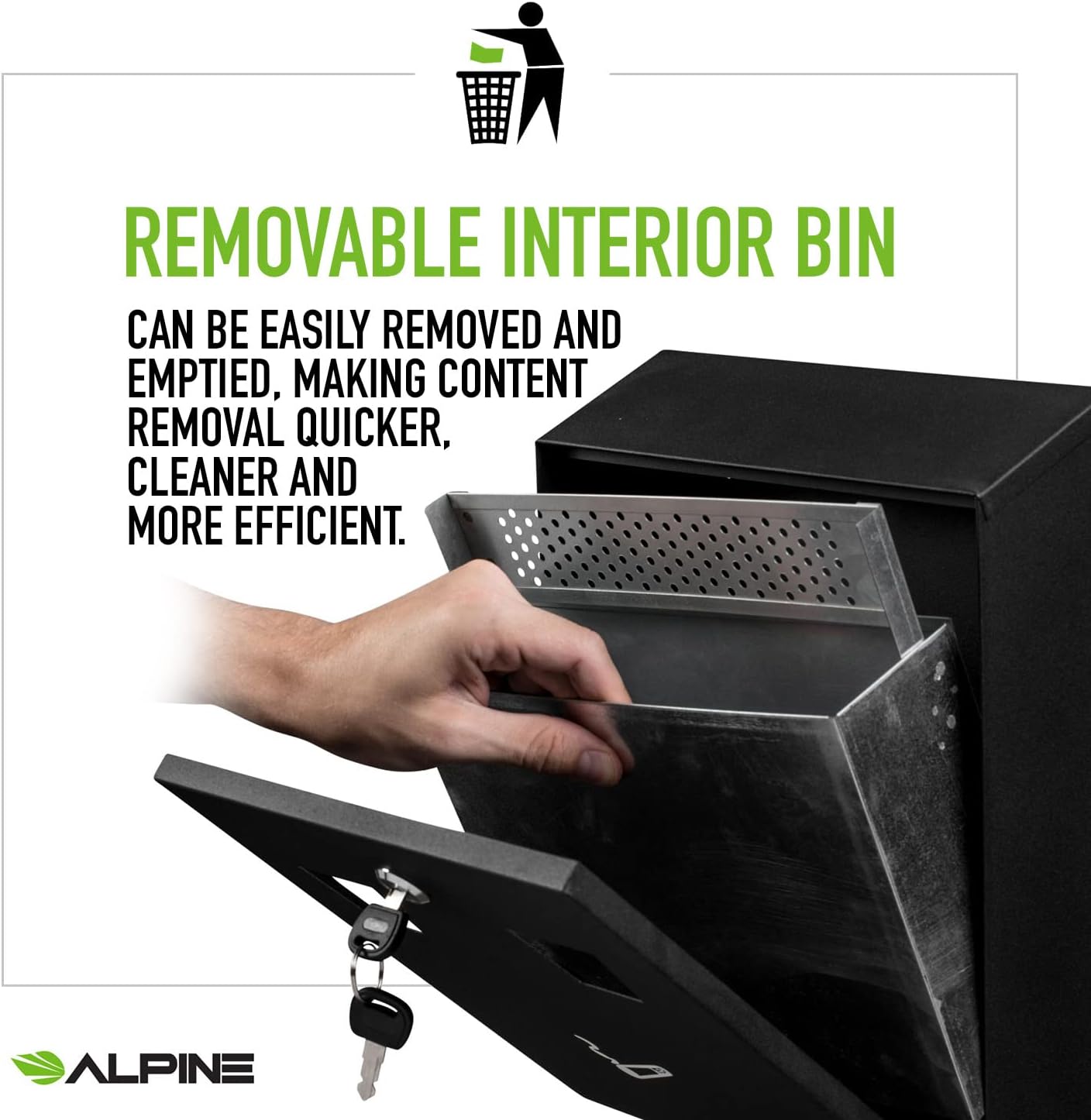 Alpine Industries All-In-One Wall Mounted Cigarette Disposal Station