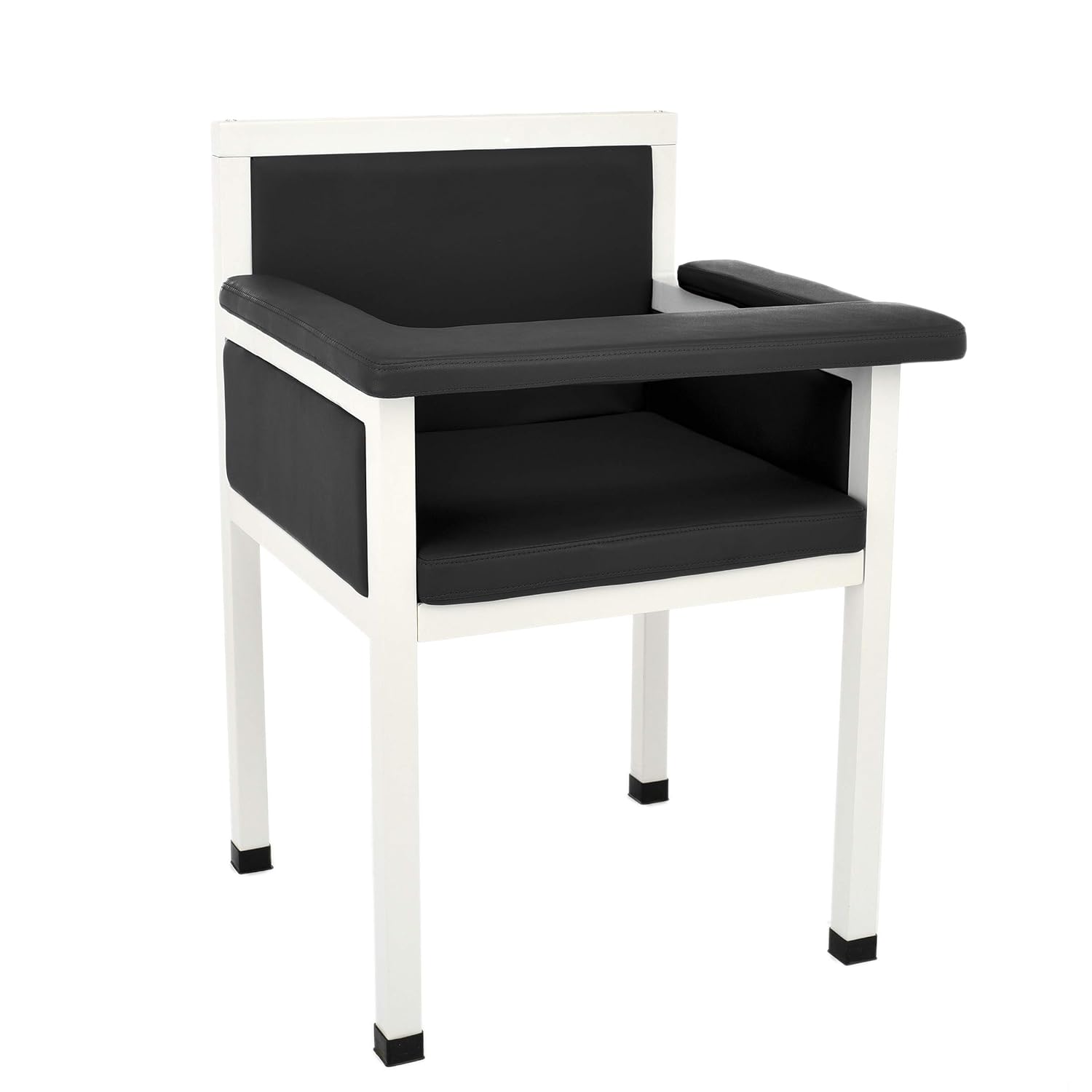 Black Luxe Upholstered Phlebotomy Blood Drawing Chair