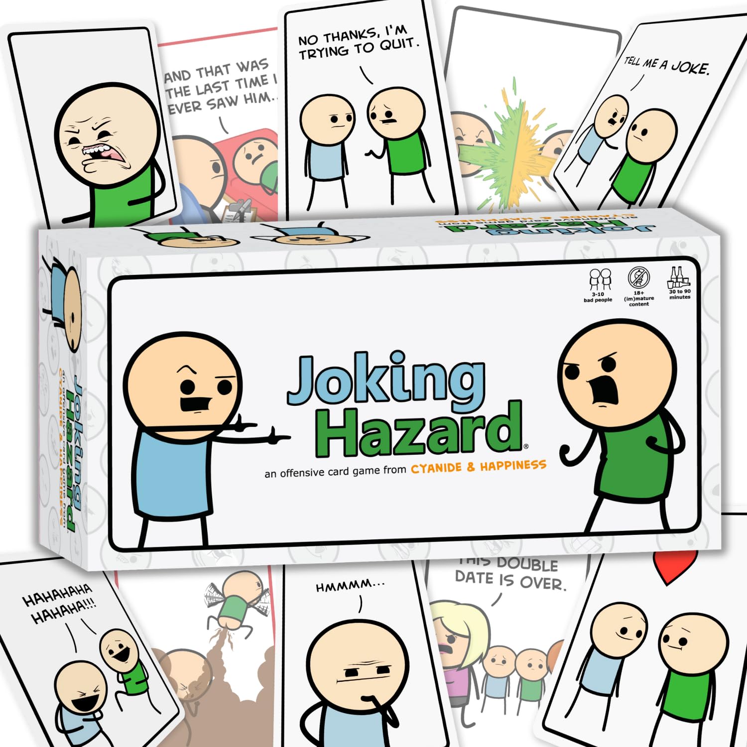 Joking Hazard by Cyanide & Happiness - 360+ Funny & Inappropriate Comic Cards, Hilarious Party Games | Includes Add-Your-Own-Words Cards
