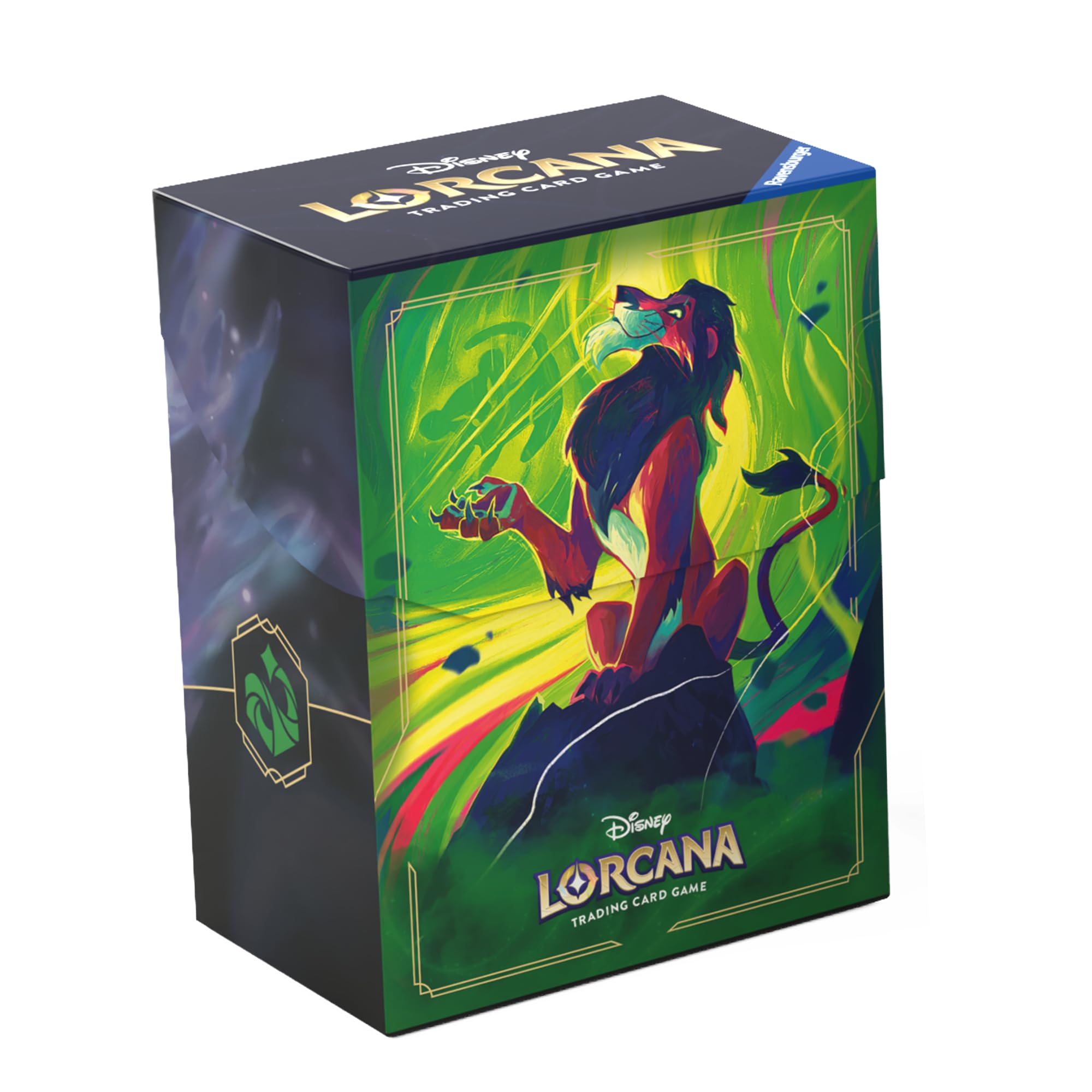 Ravensburger Disney Lorcana TCG Deck Box featuring Scar – Vengeful Lion by Dominik Mayer | Securely Stores 80 Sleeved Cards | Durable & Portable Organizer for TCG Players | Ages 8+