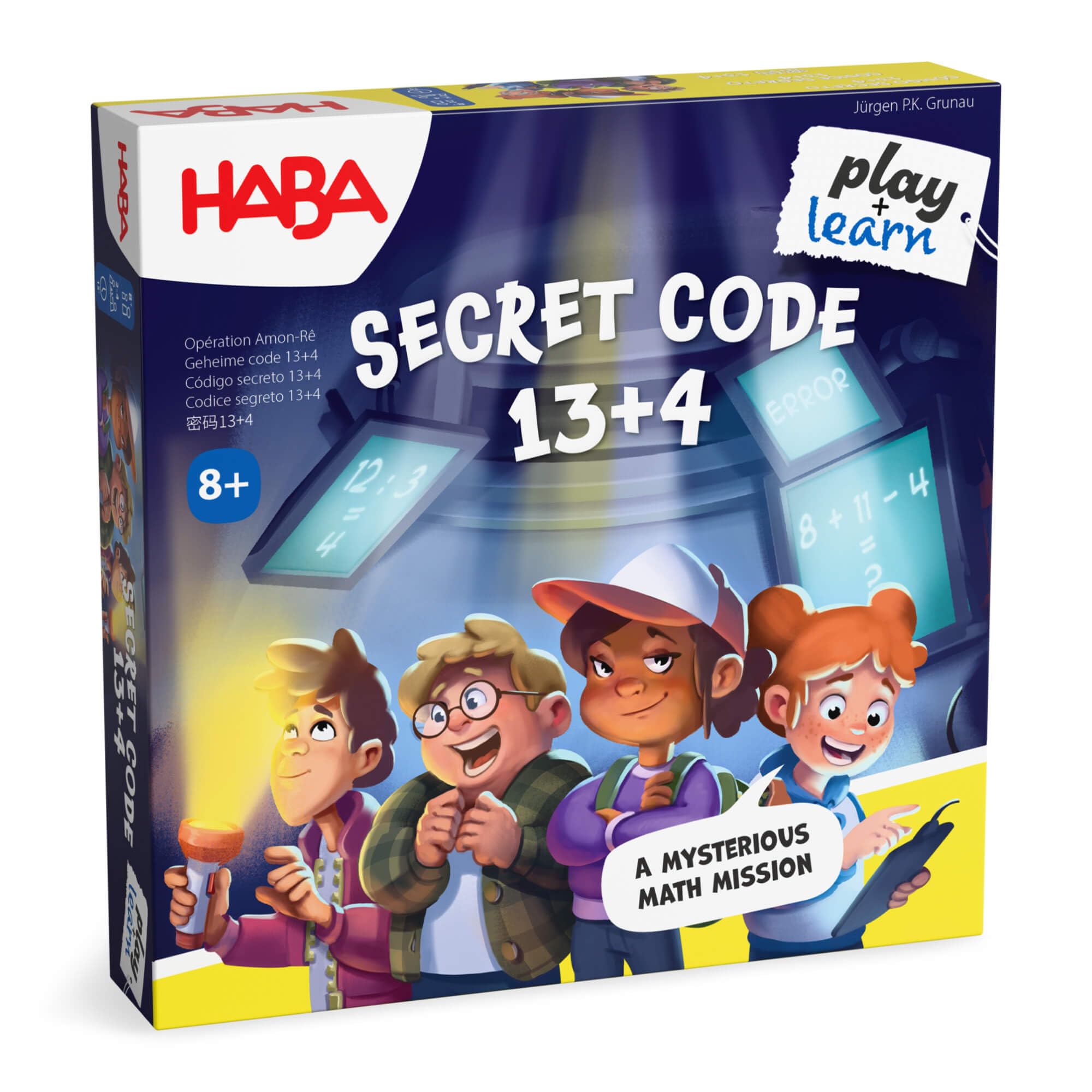 HABA Secret Code 13+4: Math Games for Kids 8-12, Learning Games for Classroom or Family Night, A Fun Strategy Activity for Multiplication & Math Practice