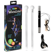 Wandini Glow.0 LED Light Magic Wand – Collapsible Levitation Stick, USB Rechargeable & Patented Design, Balanced LED Flow Prop for Smooth Tricks, Visual Performances with 22 Dynamic Color Modes