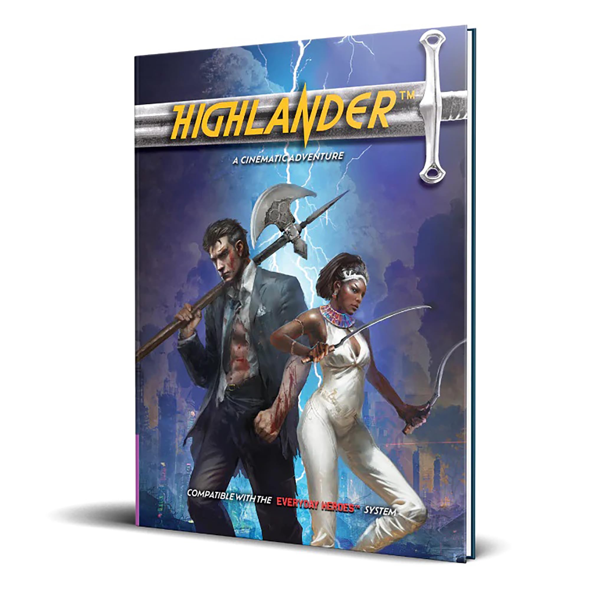 Evil Genius Games Cinematic Adventure: Highlander - Expansion RPG Book, for Use with The Everyday Heroes Core Rulebook, d20 5e Compatible, Purple