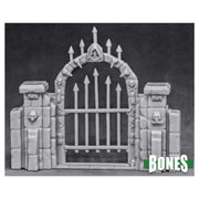 Bones: Reaper Miniatures Graveyard Fence Gate #77527 Bones Unpainted Plastic Scenery