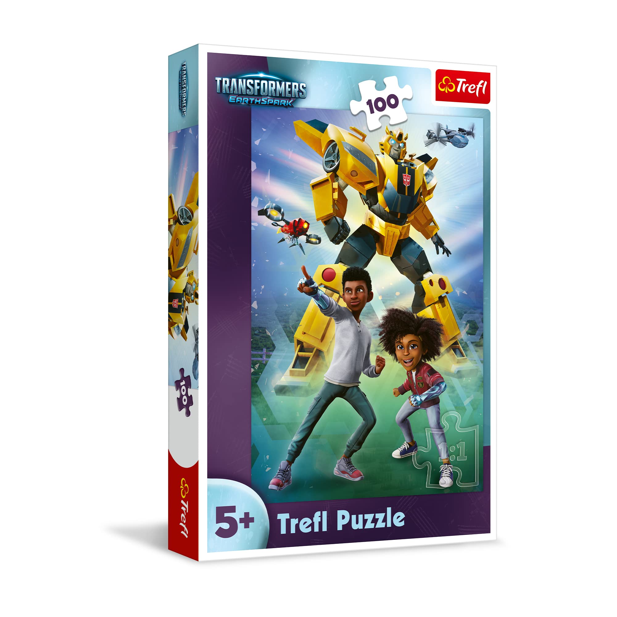 Trefl Transformers 100 Piece Jigsaw Puzzle The Transformers Team Red 16"x11" Print, DIY Puzzle, Creative Fun, Classic Jigsaw for Adults and Children from 5 Years Old