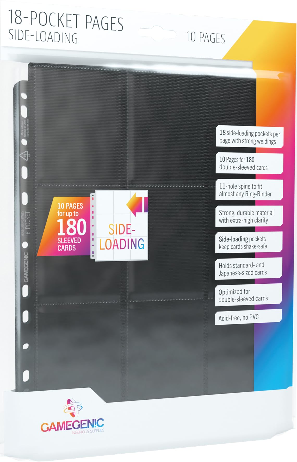 Sideloading 18-Pocket Pages: 10 pg Black