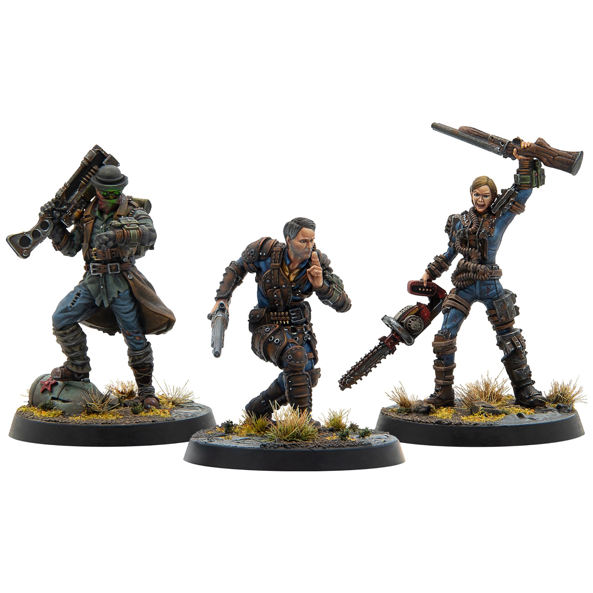 Modiphius Entertainment: Fallout: Miniatures - Unaligned: Legends of Vault 76 - 3 Resin Figures, Appalachia Wave, Unpainted & Unassembled, Licensed