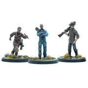 Modiphius Entertainment: Fallout: Miniatures - Survivors: Foundation Authority - 3 RPG Miniatures, Wilds of Appalachia Wave, Unpainted Resin Figures