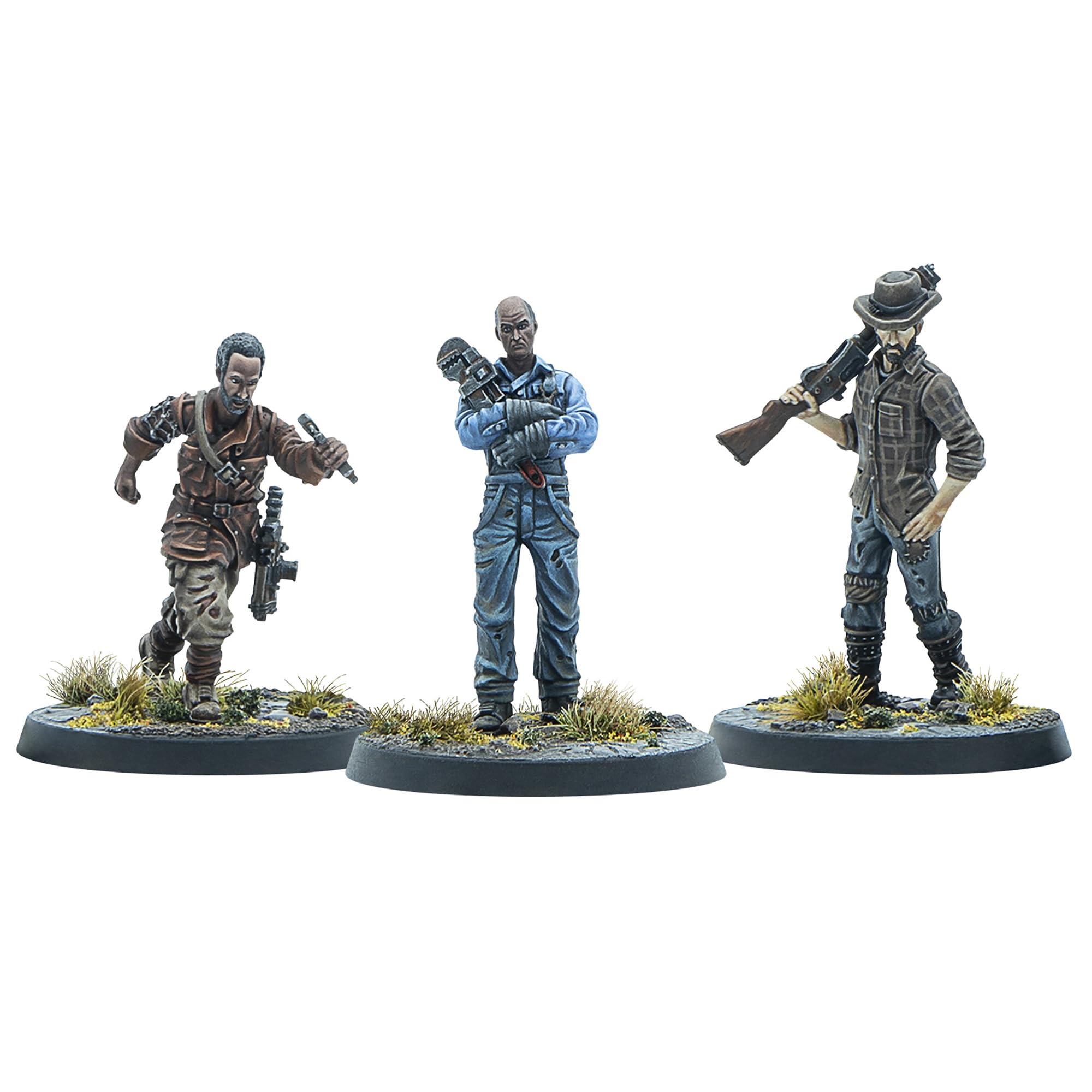 Modiphius Entertainment: Fallout: Miniatures - Survivors: Foundation Authority - 3 RPG Miniatures, Wilds of Appalachia Wave, Unpainted Resin Figures