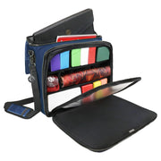 ENHANCE Collector's Edition MTG Bag fits Deck Boxes, Top Loader Binder, Commander Deck, & More TCG Accessories - TCG Travel Bag with Card Defender Screen, Customizable Interior (Dragon Blue)