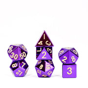 FanRoll 16mm Metal Polyhedral DND Dice Set: Purple, Role Playing Game Dice for Dungeons and Dragons