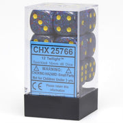 Chessex 25766 Speckled® 16mm d6 Twilight™ Dice Block™ (12 dice)