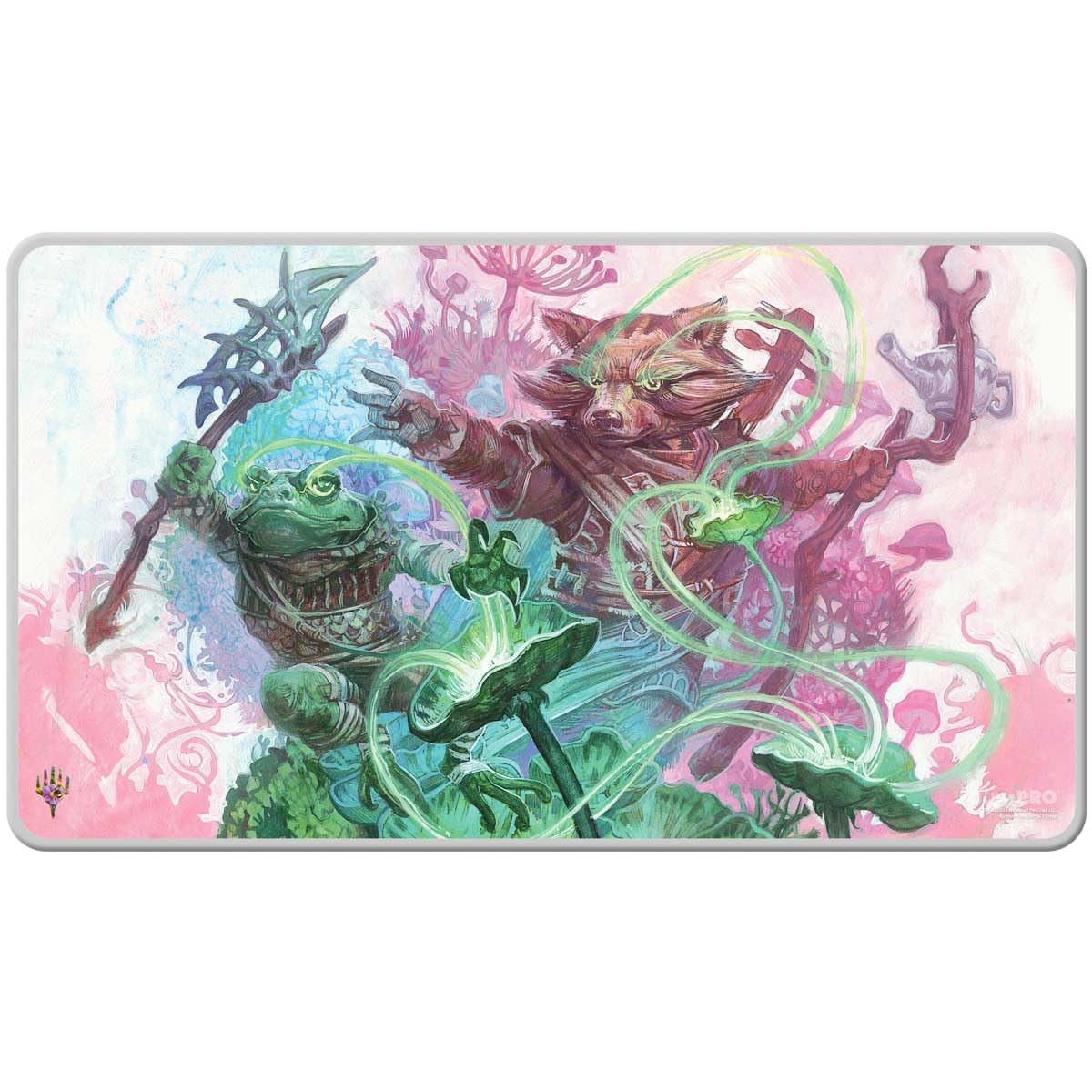 Ultra PRO - Magic The Gathering Bloomburrow Stitched Edge Playmat Featuring Sylvan Tutor, Game Accessory, Durable Fabric Top, Non-Slip Base , Premium Stitched Edges, Compact Size