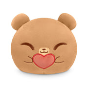 TeeTurtle 4" Reversible Bear Plushie - Cute Kawaii Heart and Broken Heart - Soft Stuffed Animal
