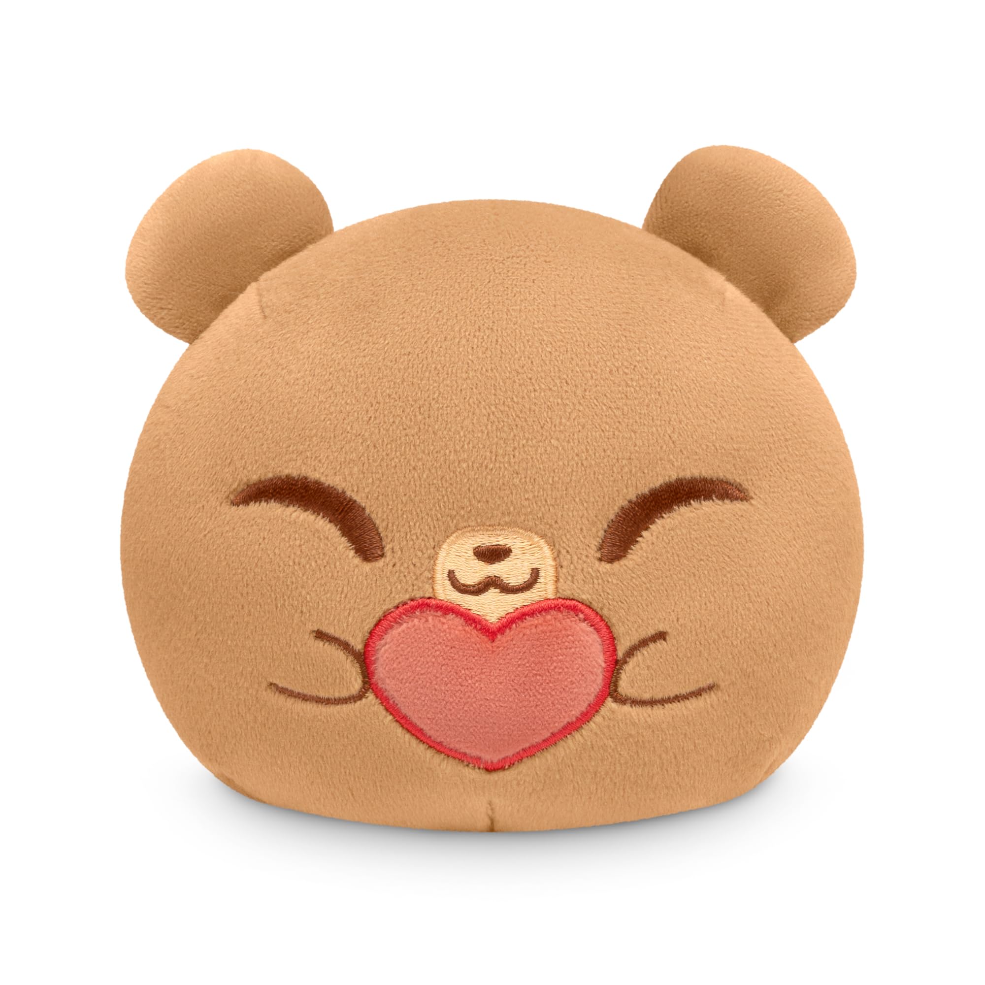 TeeTurtle 4" Reversible Bear Plushie - Cute Kawaii Heart and Broken Heart - Soft Stuffed Animal