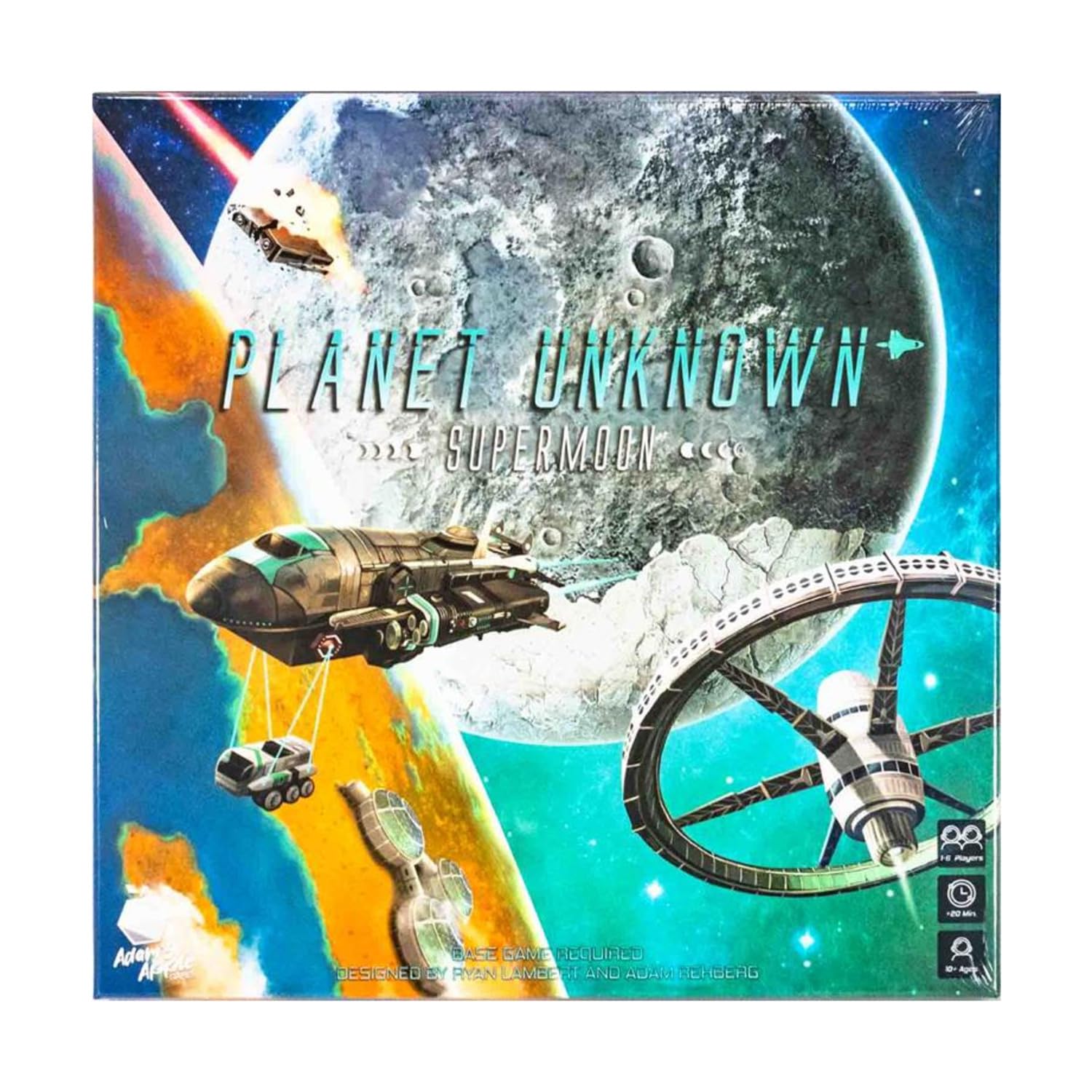 Adams Apple Games, Planet Unknown Supermoon Expansion - for Ages 10 and Up, 1 to 6 Players