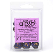d10 Clamshell Speckled GoldenCobalt (10)
