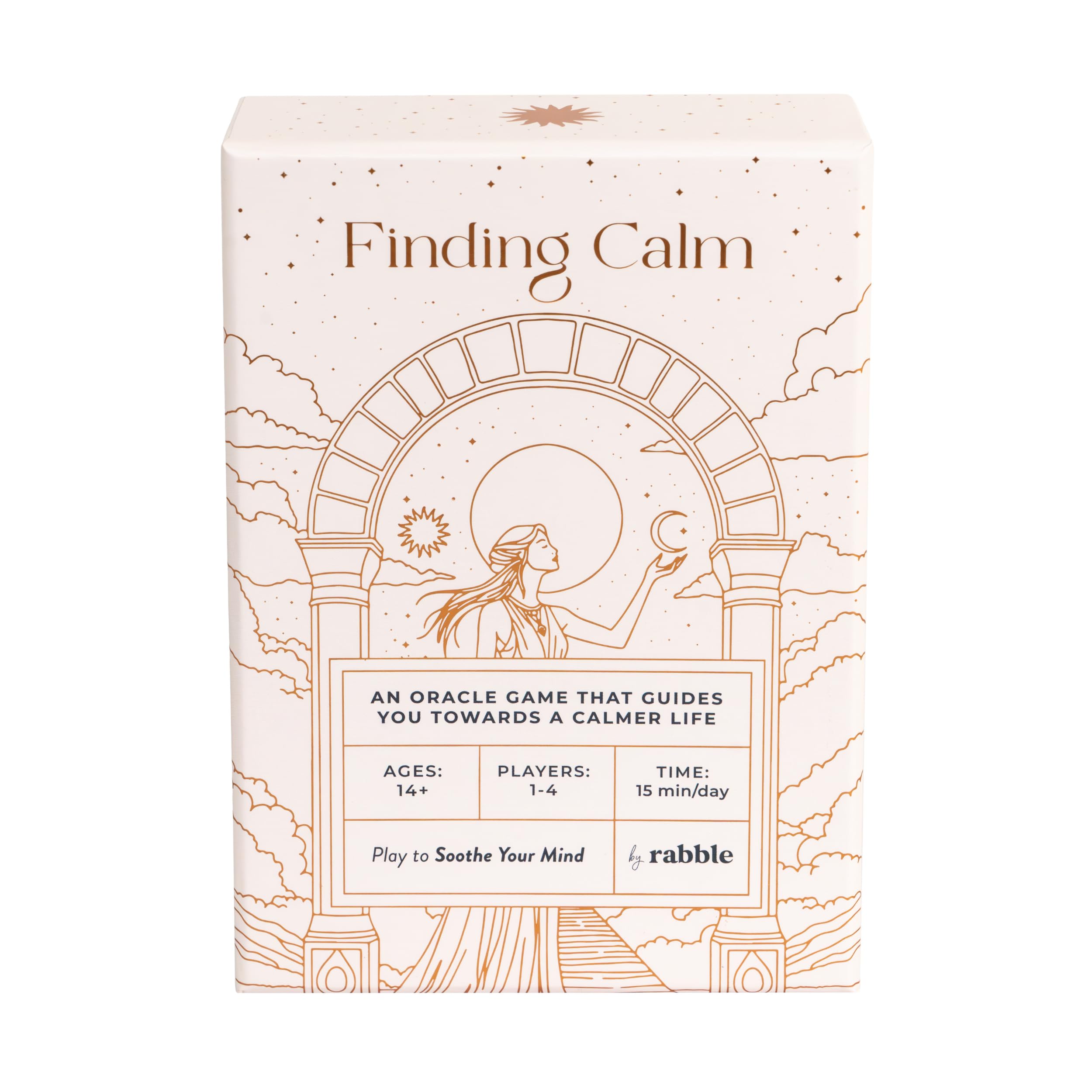Finding Calm - A Calming Tarot Card Game | 1-4 Players, Includes Guidebook for Mental Health, Mindfulness, and Positive Affirmations, for Oracle Beginners