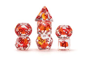 FanRoll Dragon StormTM Inclusion Resin Dice Set: Red Dragon