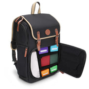 ENHANCE Designer Edition TCG Backpack - MTG Deck Bag Card Binder Space, TCG Deck Box Storage, MTG Playmat Holder - Card Storage Compatible with Magic the Gathering, Pokemon, Lorcana (Canvas Black)