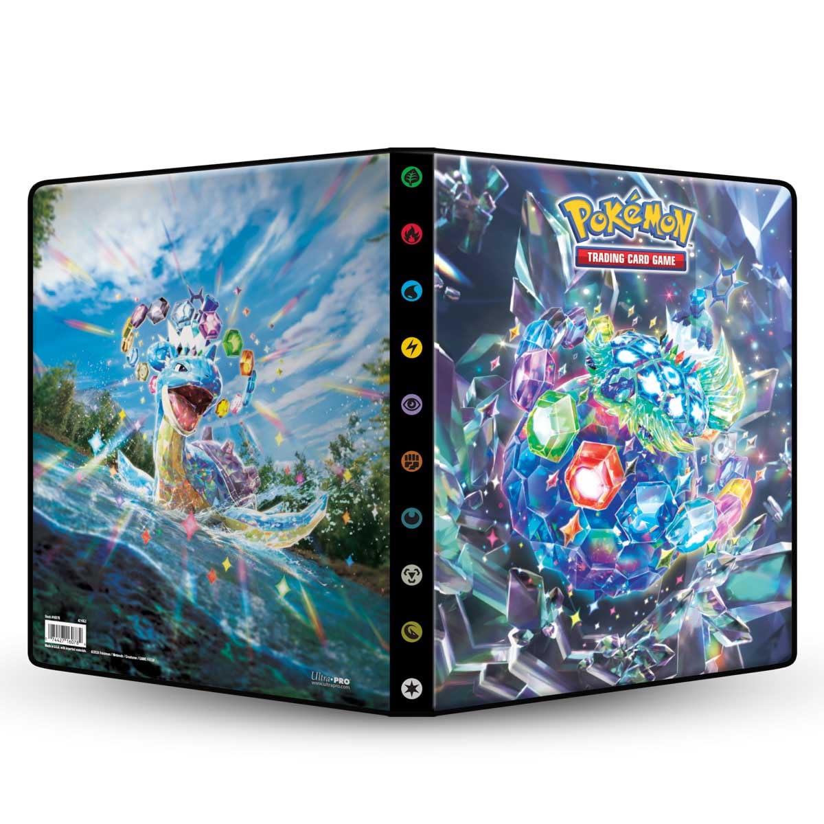 Ultra PRO 9-Pocket Pokémon Card Binder - Stellar Form Terapagos & Lapras Cover, Stores Up to 252 Cards, Archival-Safe Pages, Pokemon Cards Holder for Trading, Baseball, MTG, Booster Box