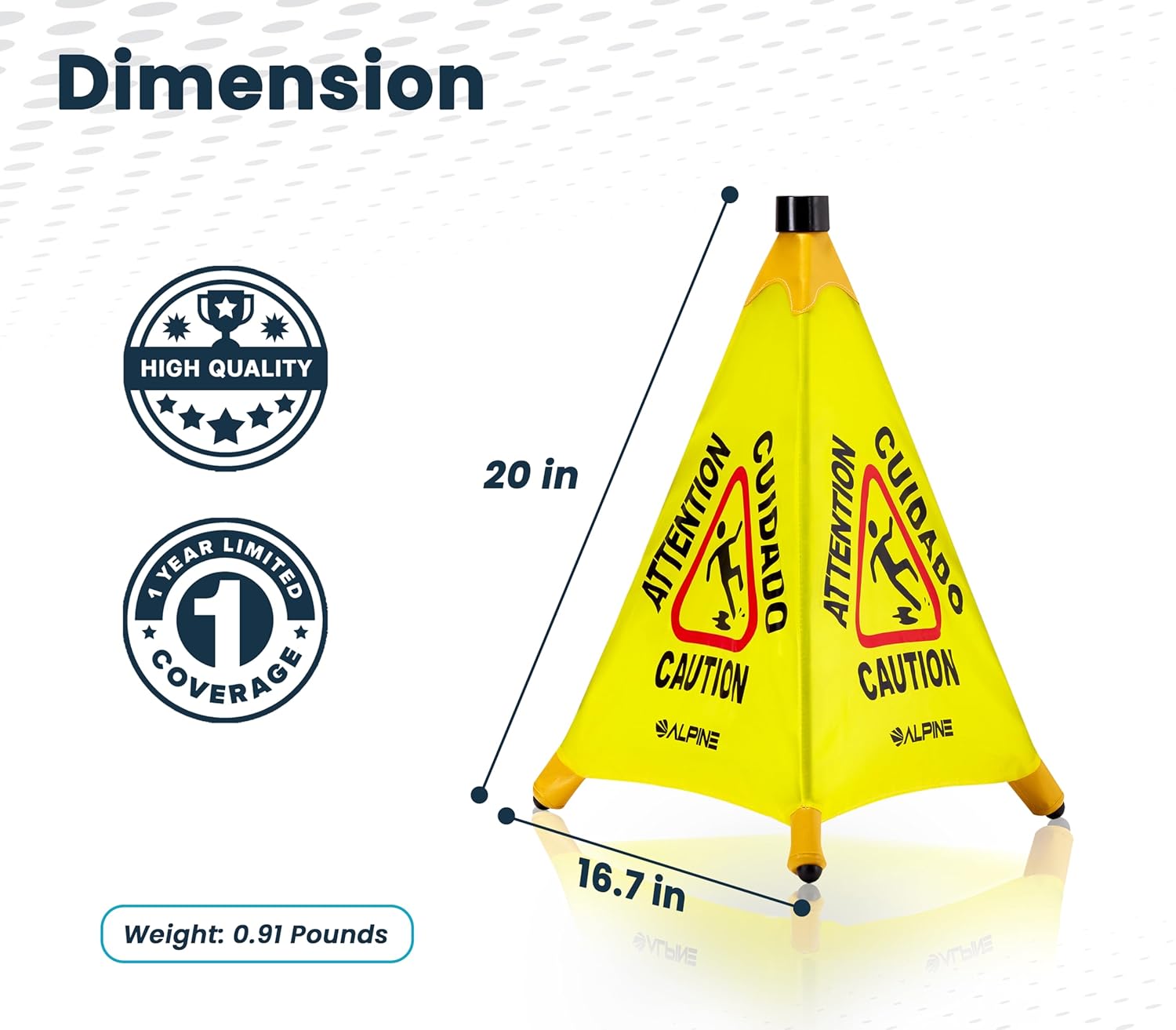 Alpine Industries 20  Pop-Up Wet Floor Sign