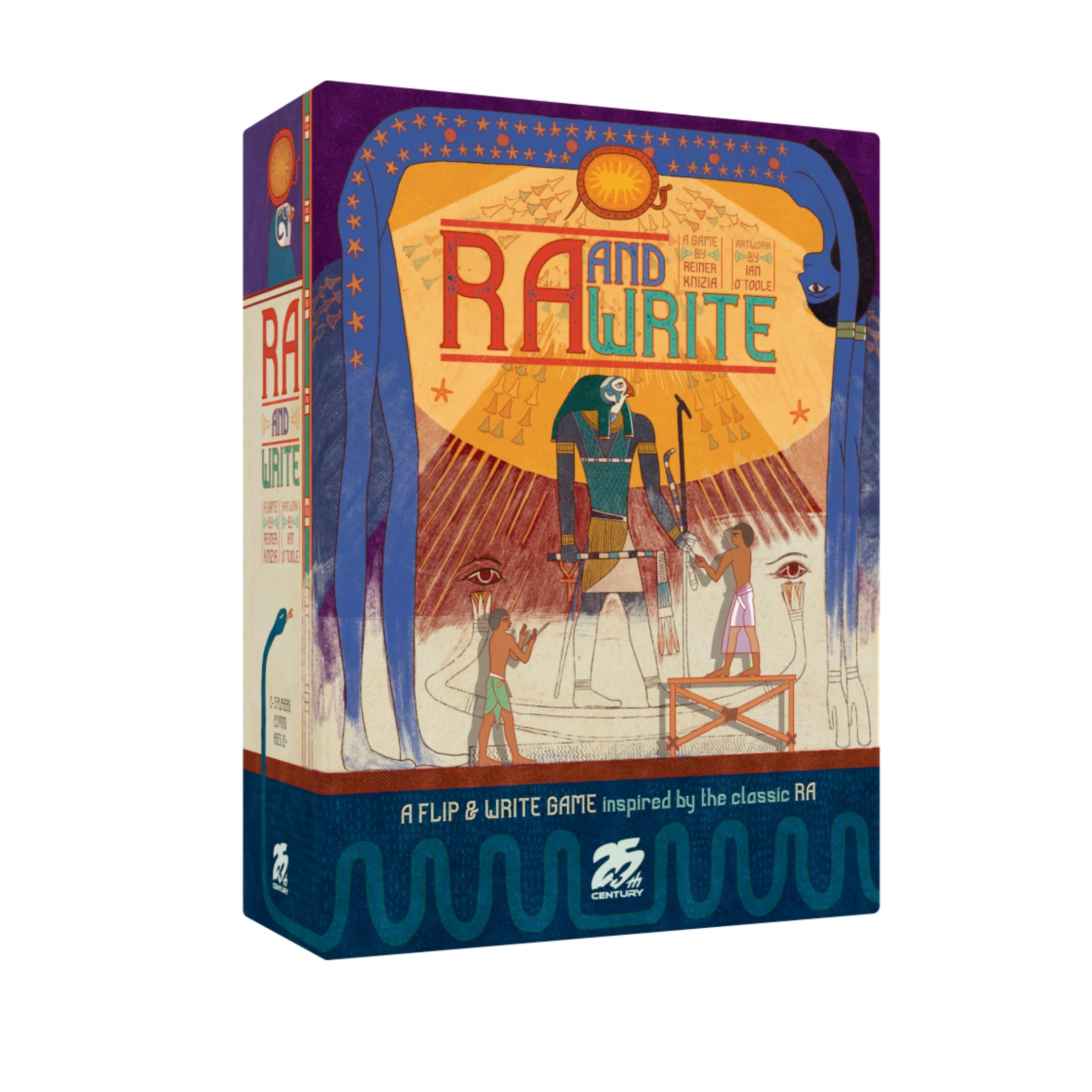 Ra and Write – Flip-and-Write Strategy Game by Reiner Knizia & 25th Century Games | Ages 12+ | 2–5 Players | 30–45 Min