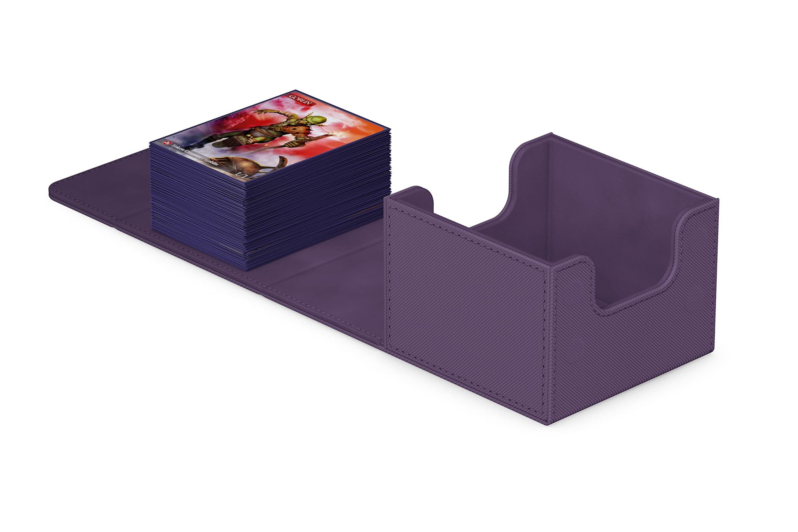 Ultimate Guard Sidewinder 133+, Deck Box for 133 Double-Sleeved TCG Cards, Purple, Magnetic Closure & Microfiber Inner Lining for Secure Storage