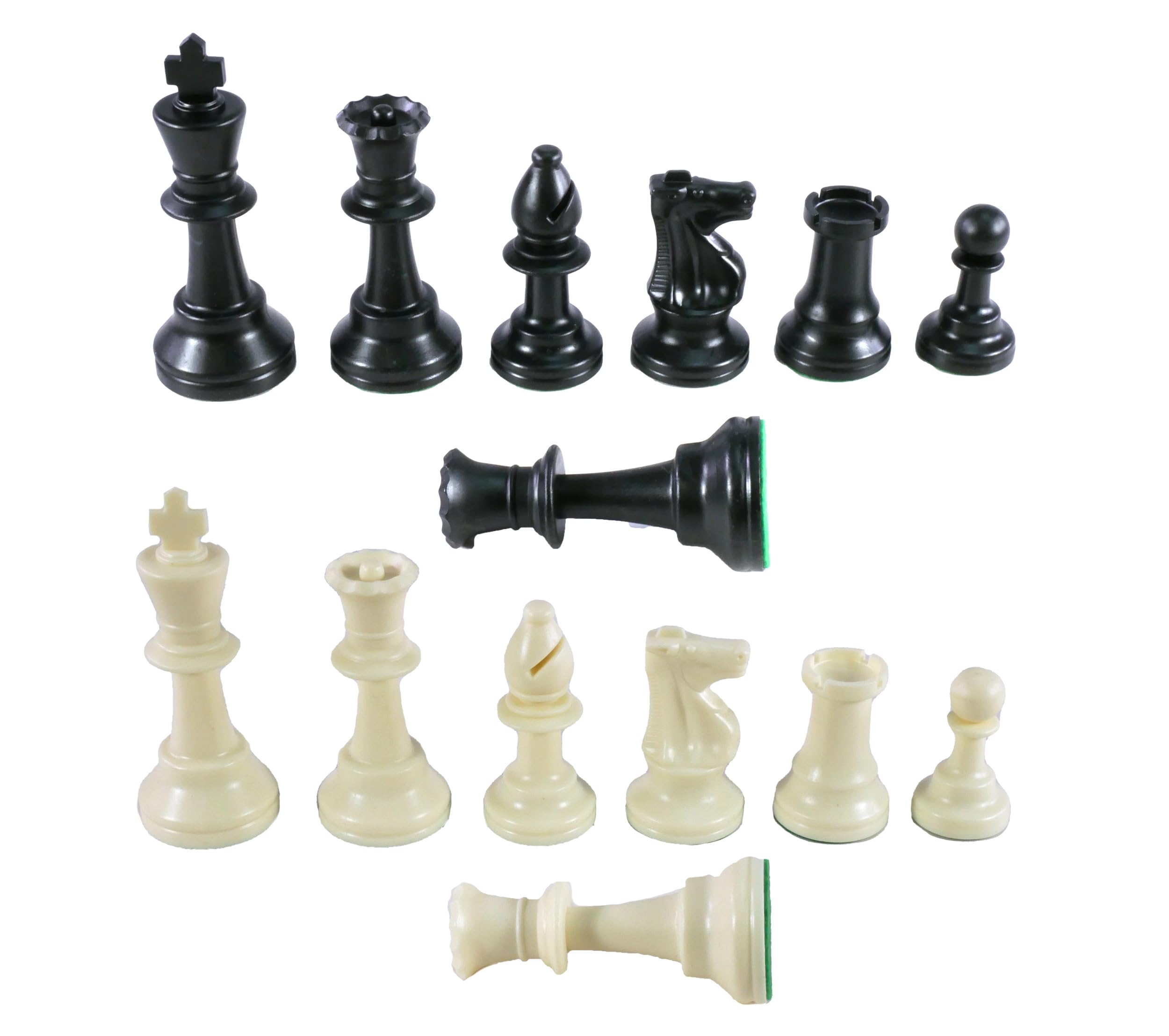 Triple Weighted Tournament Chess Pieces with 3.75 inch Queen