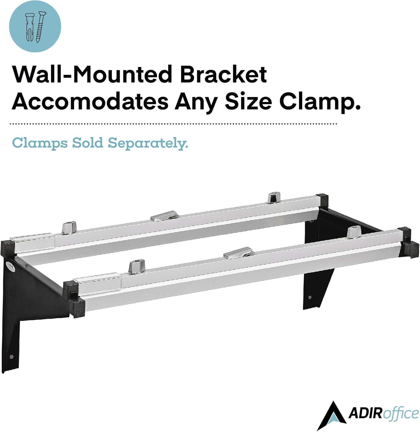 Drop Lift Wall Rack for Blueprints, Black (2 pack)