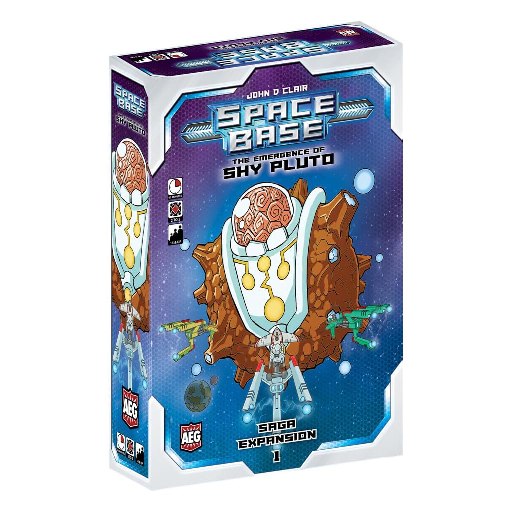 AEG Space Base: The Emergence of Shy Pluto Saga Expansion | Story-Based Scenarios, Stop the Plant Killer, Discover Secrets | 2-5 Players | Ages 10+