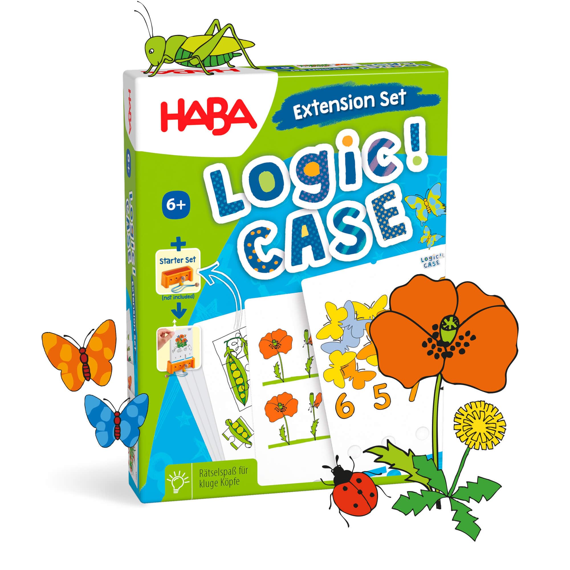 HABA Logic Case Extension Set: Nature - Ages 6+ Card Games for Kids, Travel Games, Learning Toys, Flash Cards for Kids Brain Teaser Puzzle Games