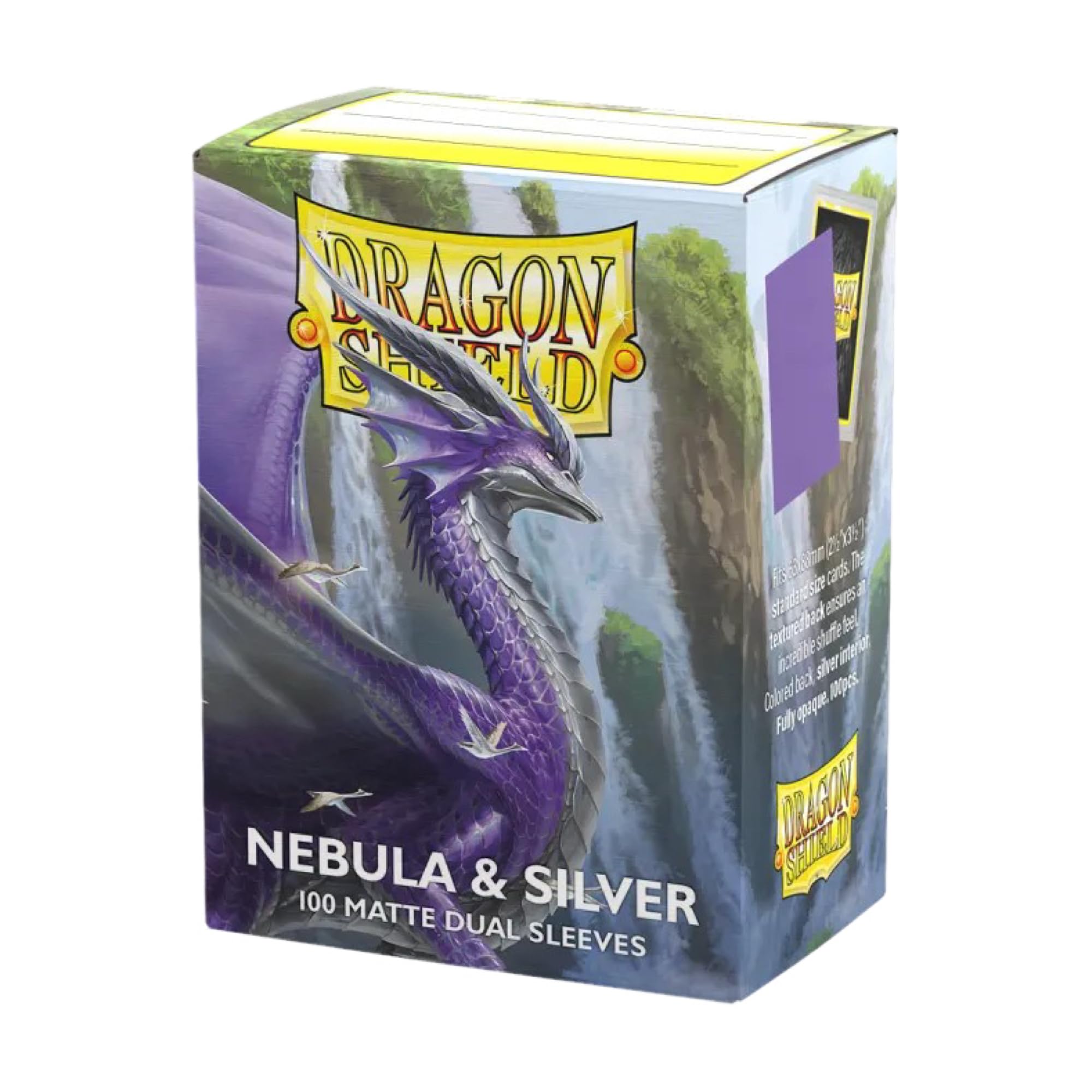 Dragon Shield | Matte Dual Standard Size Card Sleeves | 100ct - Smooth & Tough Premium TCG Sleeves - Compatible with Pokemon, One Piece, and Magic: The Gathering | Nebula & Silver