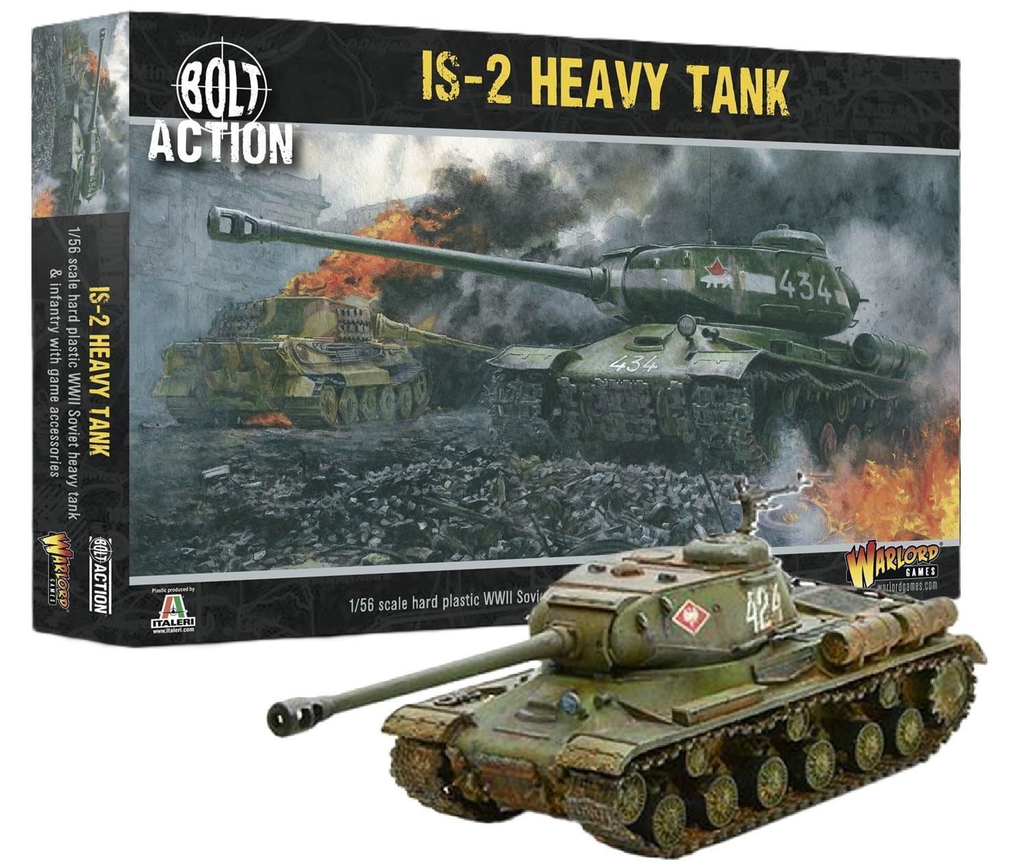 Warlord Games is-2 Heavy Tank - 1:56 / 28mm Plastic Scale Model Tank for Bolt Action Highly Detailed World War 2 Miniatures