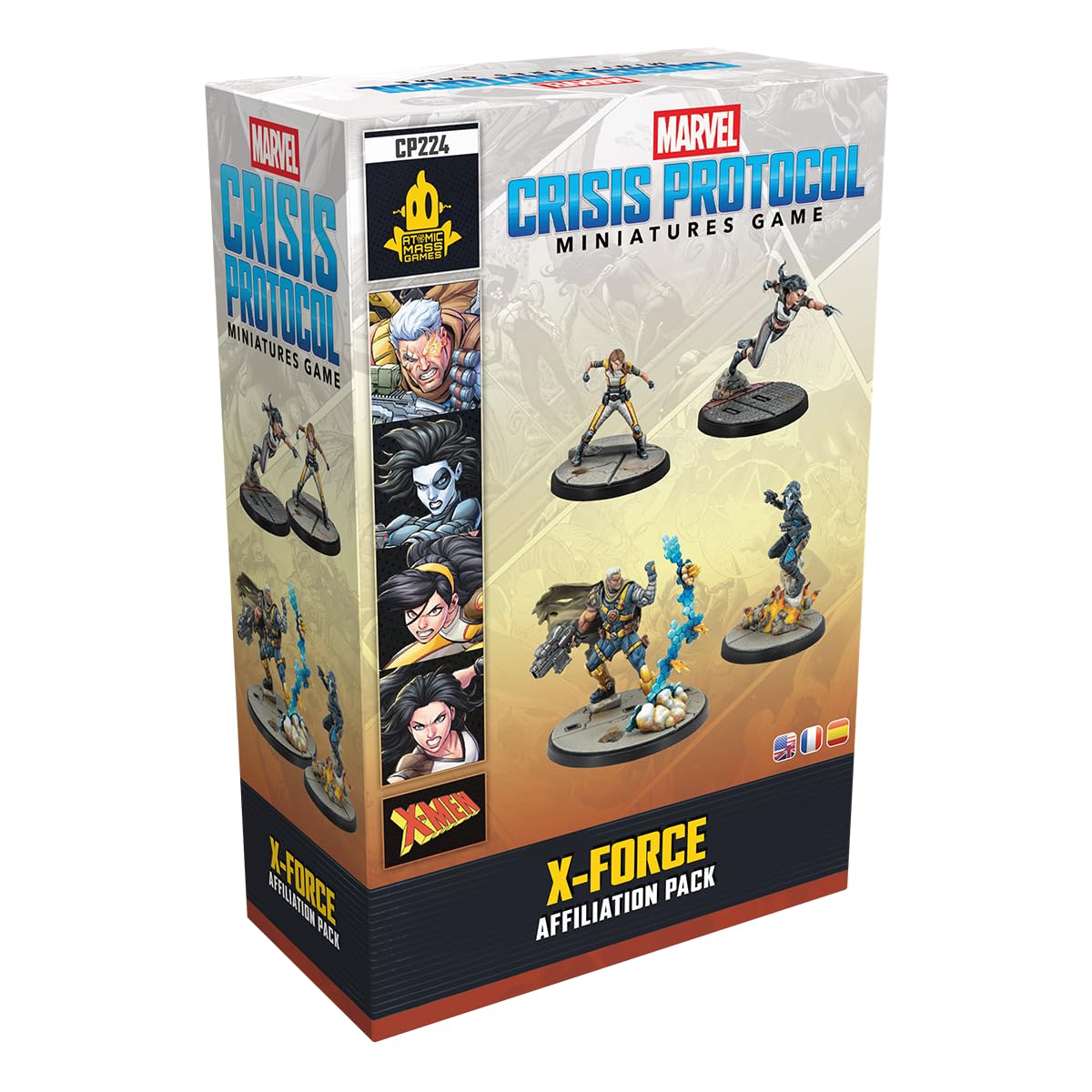 Asmodee Marvel: Crisis Protocol X-Force Affiliation Pack - Cable, Domino, X-23 & Honey Badger, Tabletop Superhero Game, Ages 14+, 2 Players, 90 Minute Playtime