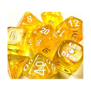 DND Dice Set-Chessex D&D Dice-Lab Dice 6: Borealis: 7Pc Polyhedral Canary/White Luminary (w/Bonus die) Dice Set-Dungeons and Dragons Dice Includes 7 Dice – D4, D6, D8, D10, D12, D20, D% and Bonus D6