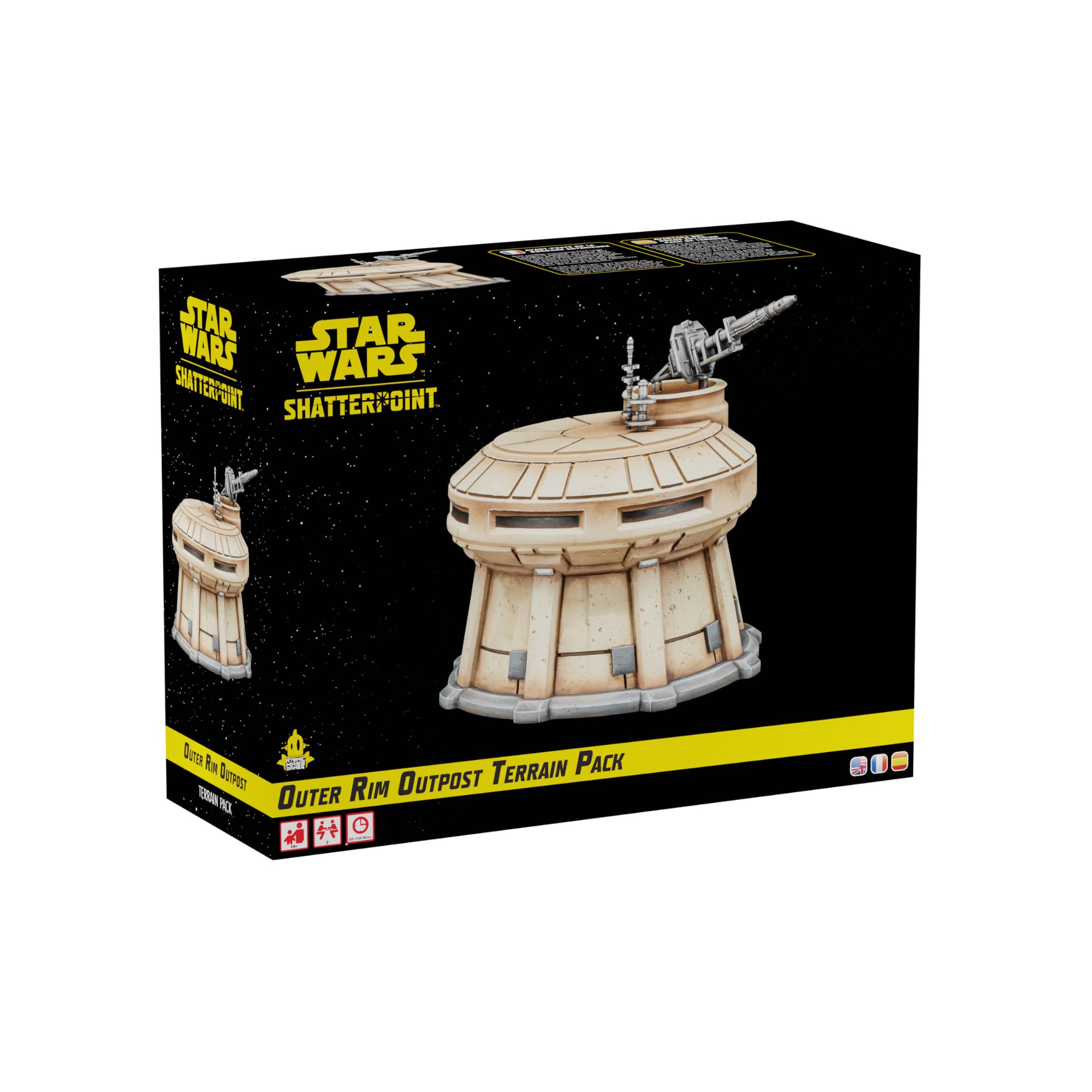 Asmodee Star Wars Shatterpoint Outer Rim Outpost Terrain Pack - Outpost Bunker, Crate Stack & Bogwing, Tabletop Miniatures Strategy Game for Kids & Adults, Ages 14+, 2 Players, 90 Min Playtime