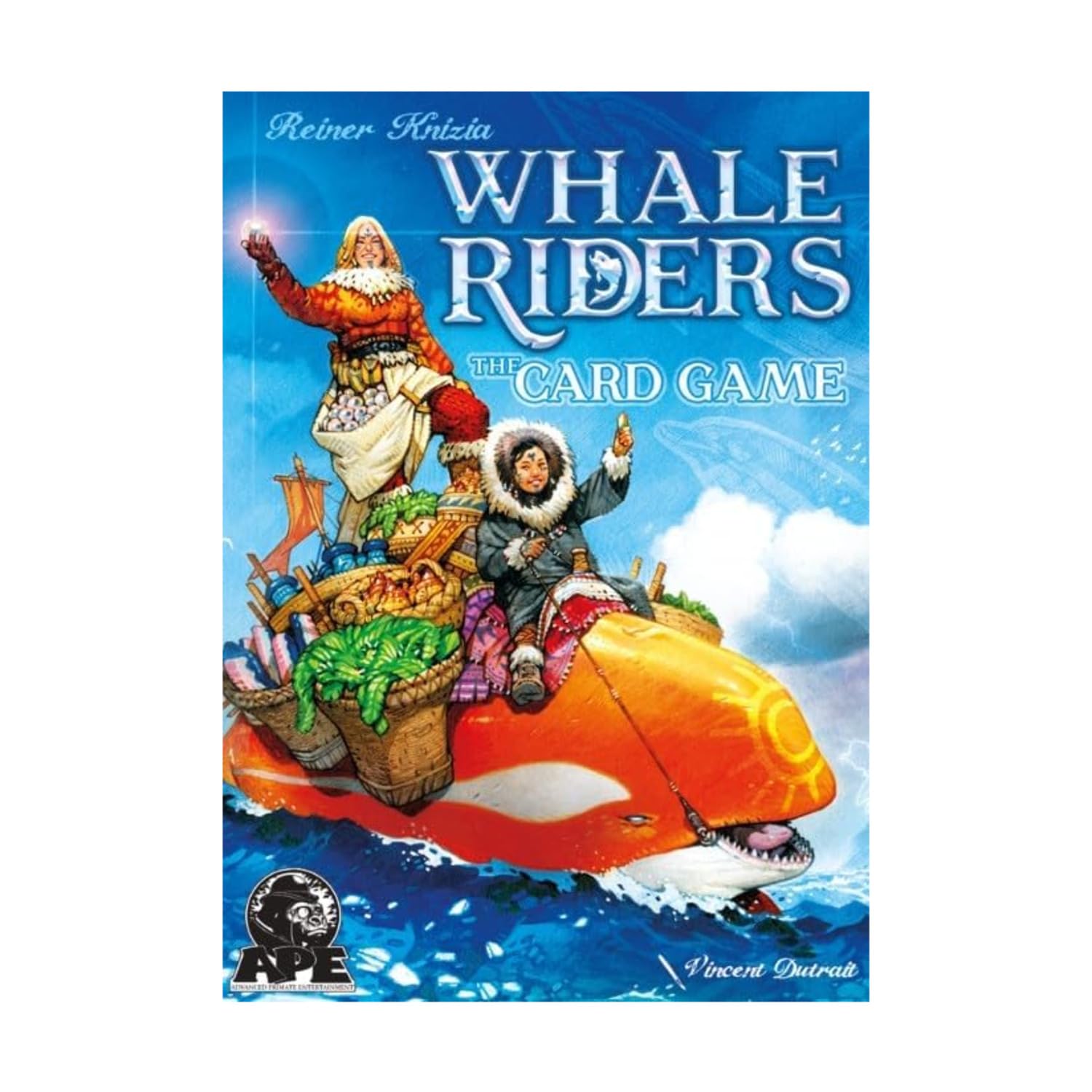 APE Games Reiner Knizia's Whale Riders- Card Game | 2-5 Players | Ages 8+ | 20-30 Minutes Hand Managment | Fantasy | Tabletop | Family | Spin Off of Board Game | Published 2021 | Reprint