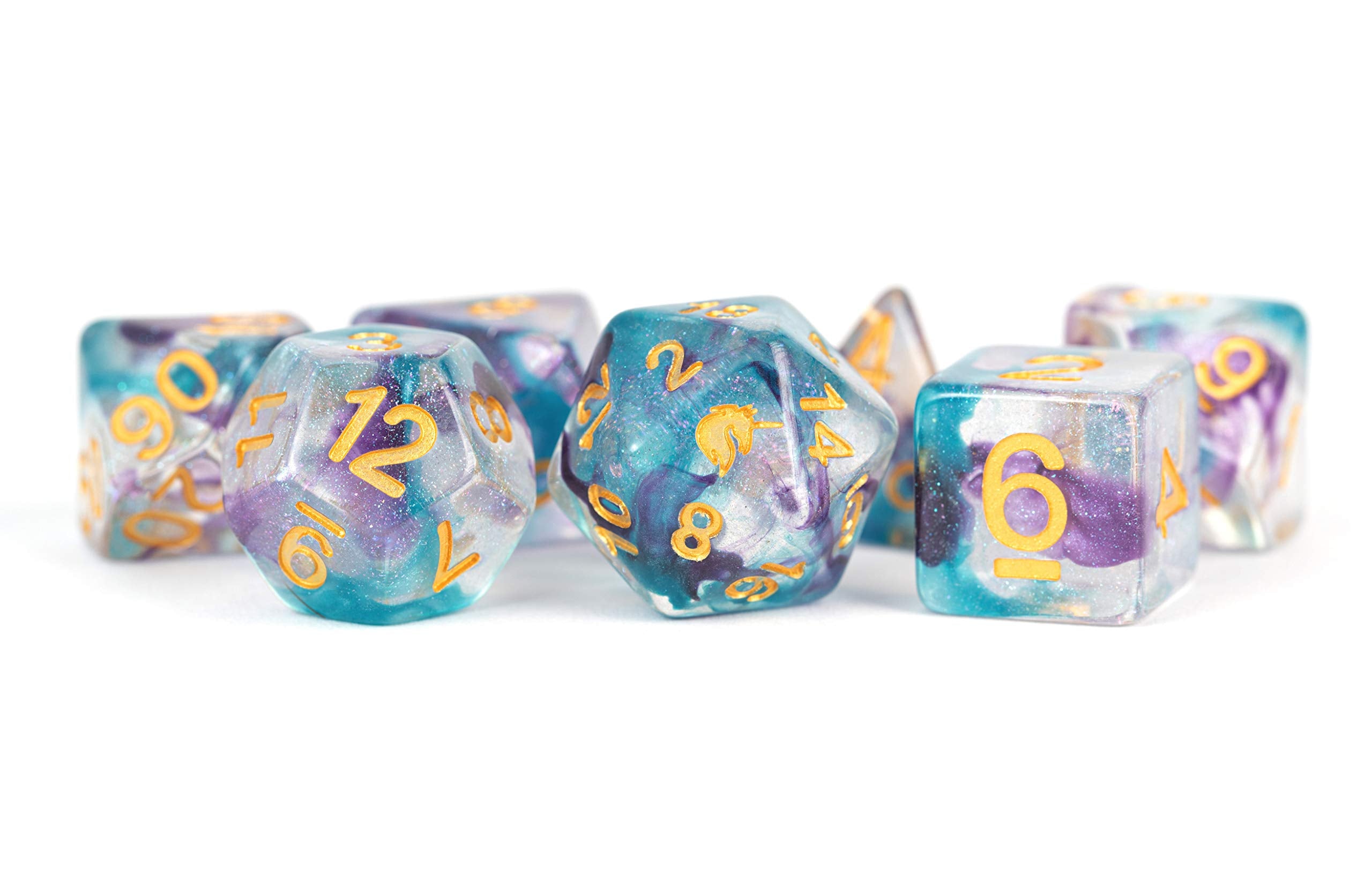 Unicorn Resin Poly Dice Set: Fancy FAE (7)