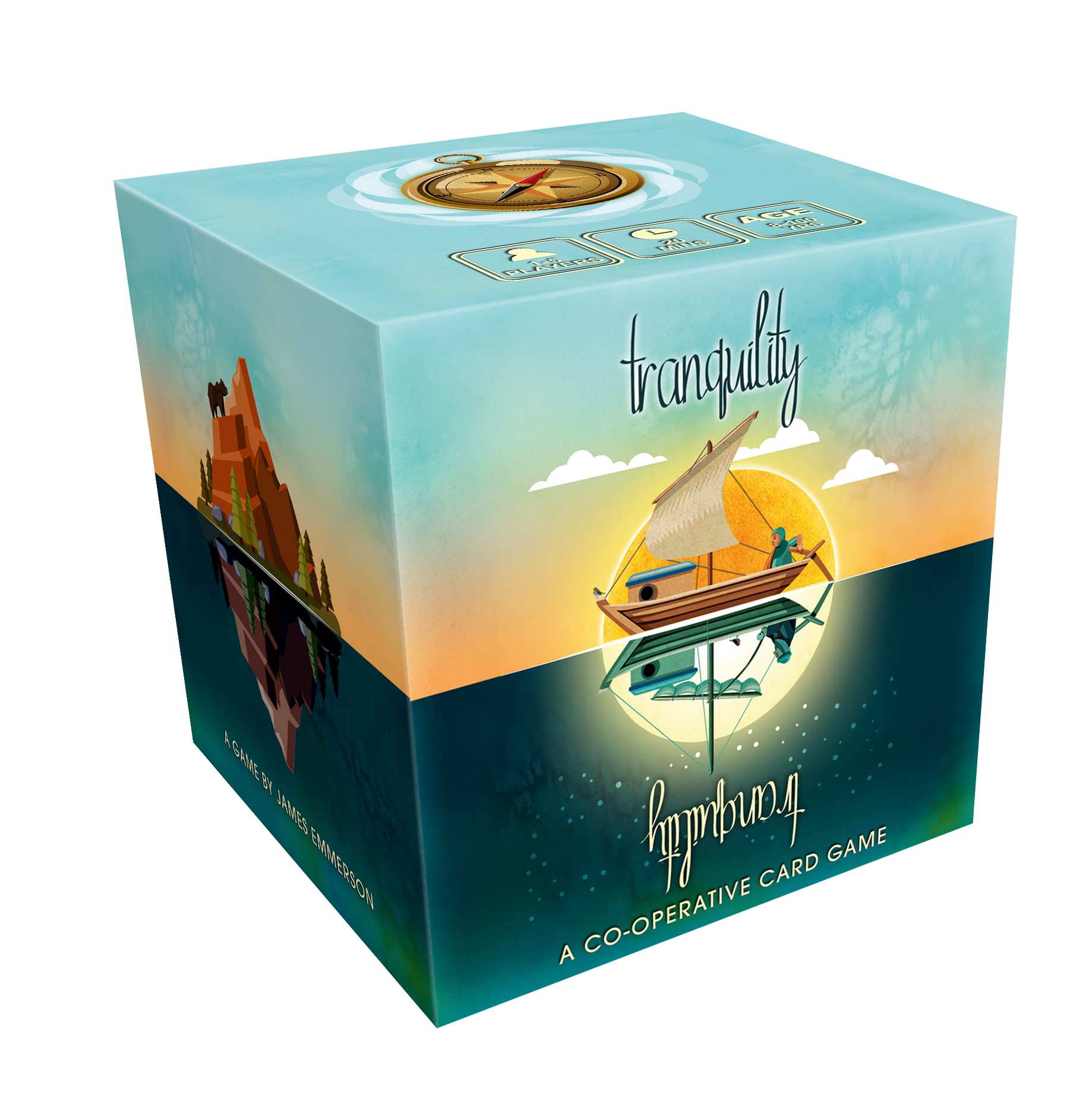 Tranquility Board Game - Set Sail for Paradise in This Silent Cooperative Adventure! Strategy Game, Family Game for Kids and Adults, Ages 8+, 1-5 Players, 15-20 Min Playtime, Made by Lucky Duck Games