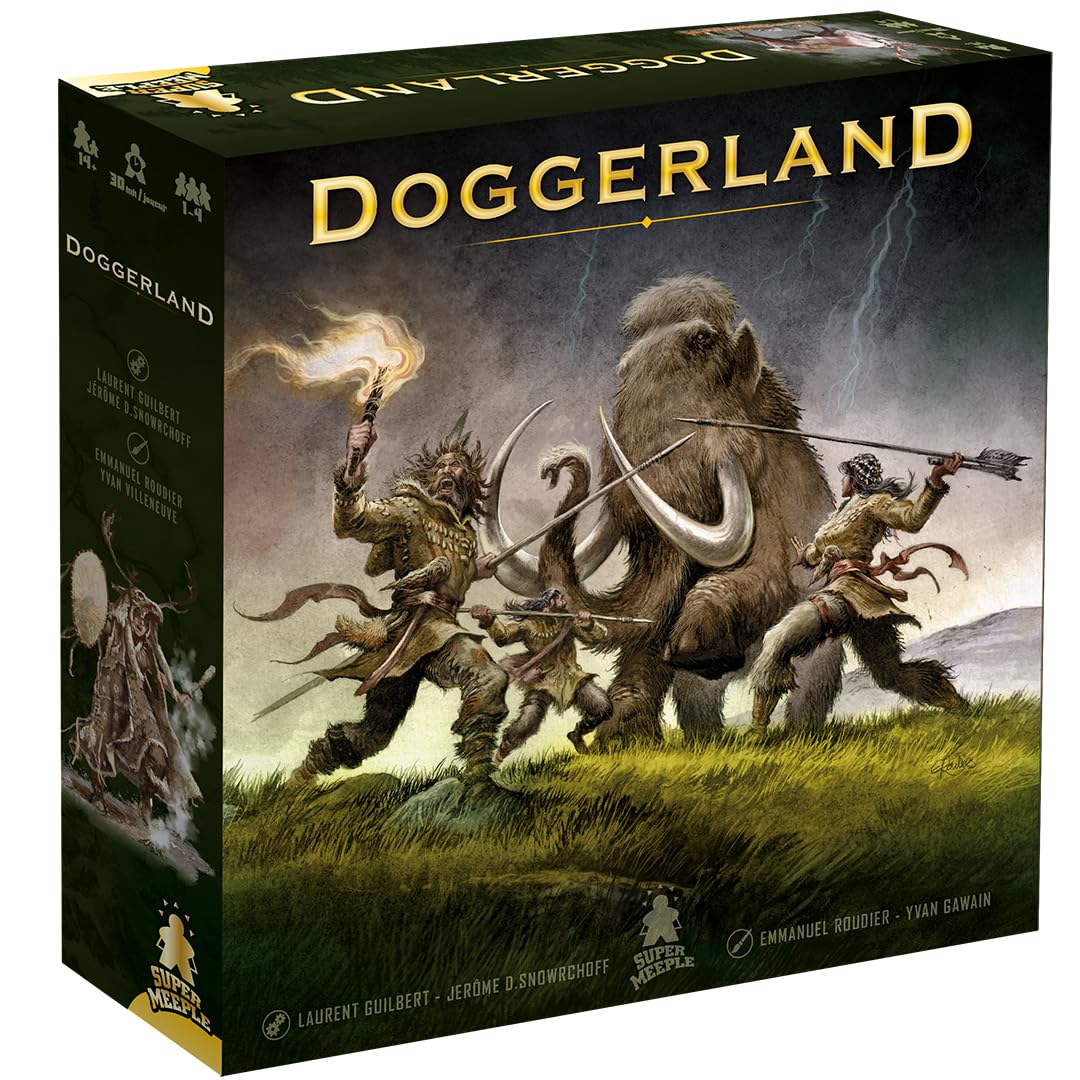 Doggerland | Heavy Strategy Board Game for Teens and Adults | Prehistoric Worker-Placement Tile Game | Grow Your Clan, Lead, and Survive | 1 to 4 Players | Ages 14+ | 90 Minutes