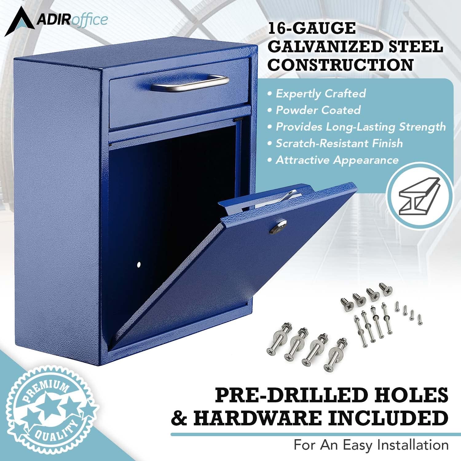 Medium Wall Mountable Mailbox with Key Lock